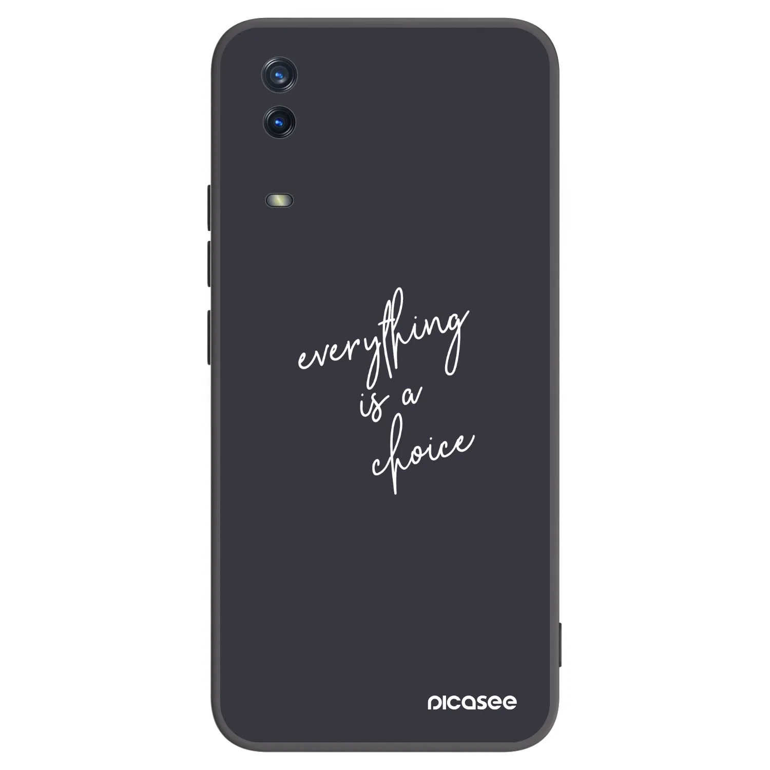 Picasee silikonowe czarne etui na Vivo Y11s - Everything is a choice
