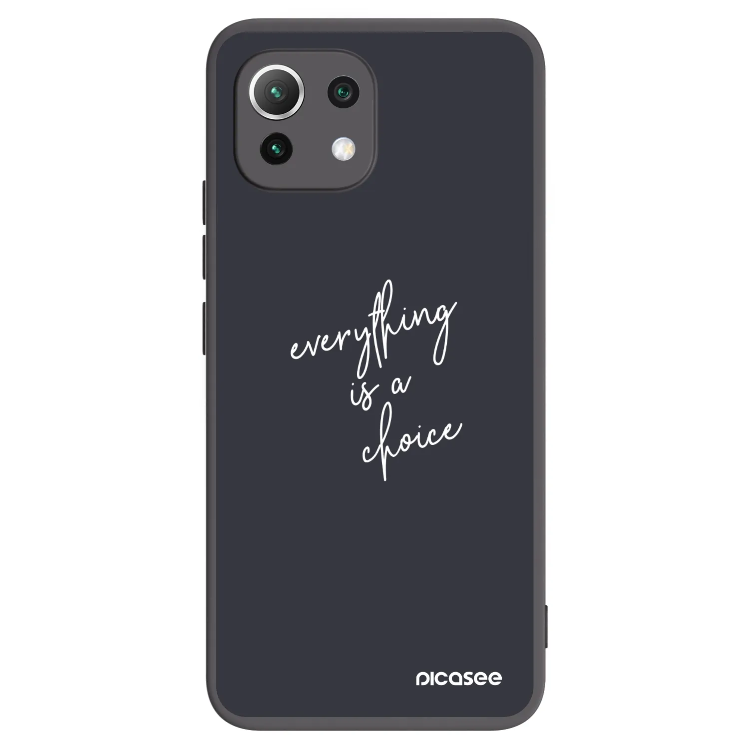 Picasee silikonowe czarne etui na Xiaomi 11 Lite 5G NE - Everything is a choice