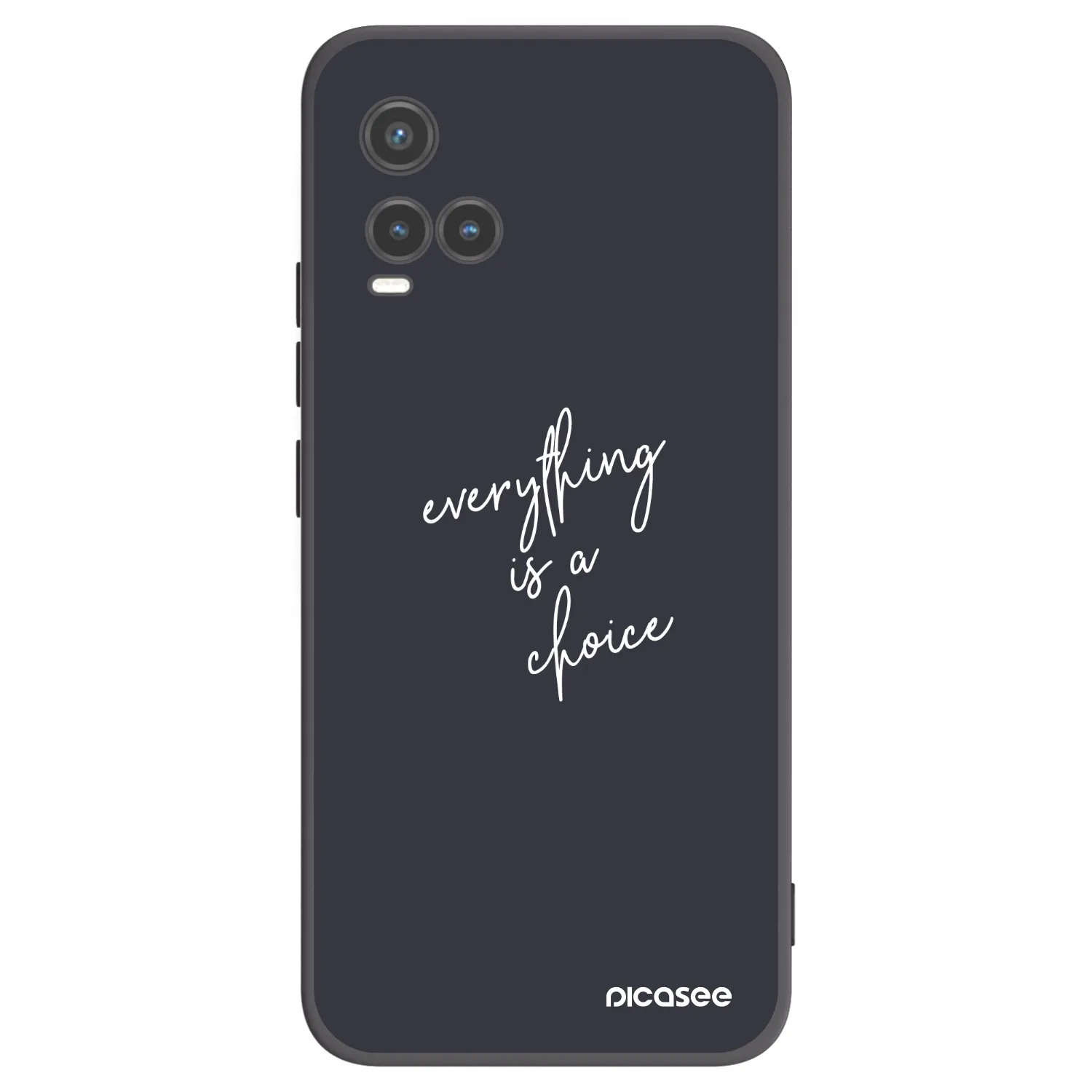 Picasee silikonowe czarne etui na Vivo Y33s - Everything is a choice