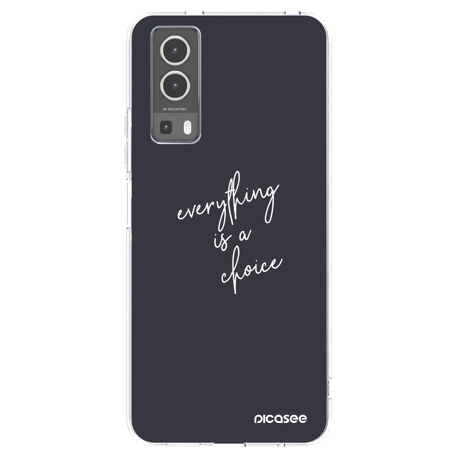 Picasee silikonowe przeźroczyste etui na Vivo Y72 5G - Everything is a choice