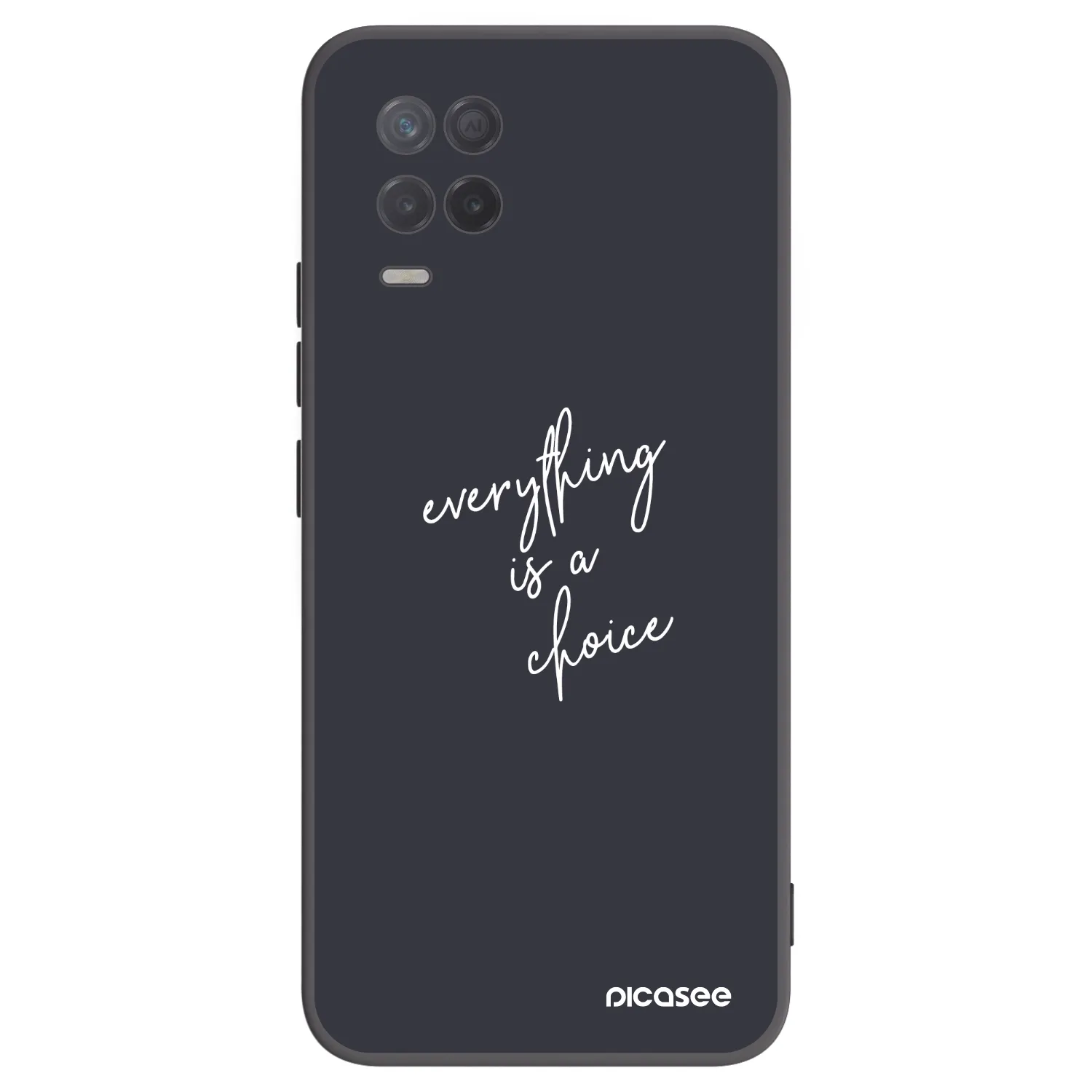 Picasee silikonowe czarne etui na Realme 8 5G - Everything is a choice