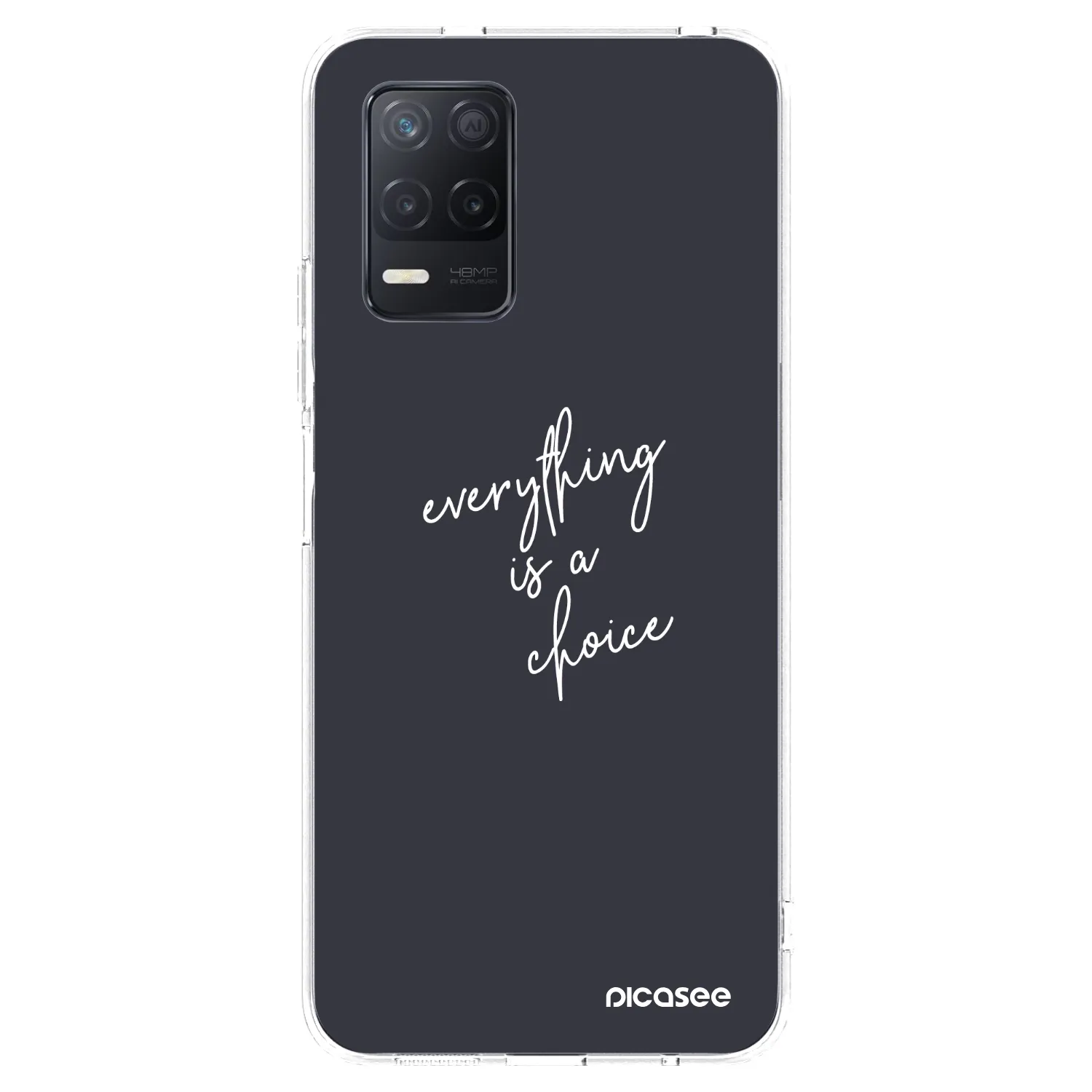 Picasee silikonowe przeźroczyste etui na Realme 8 5G - Everything is a choice