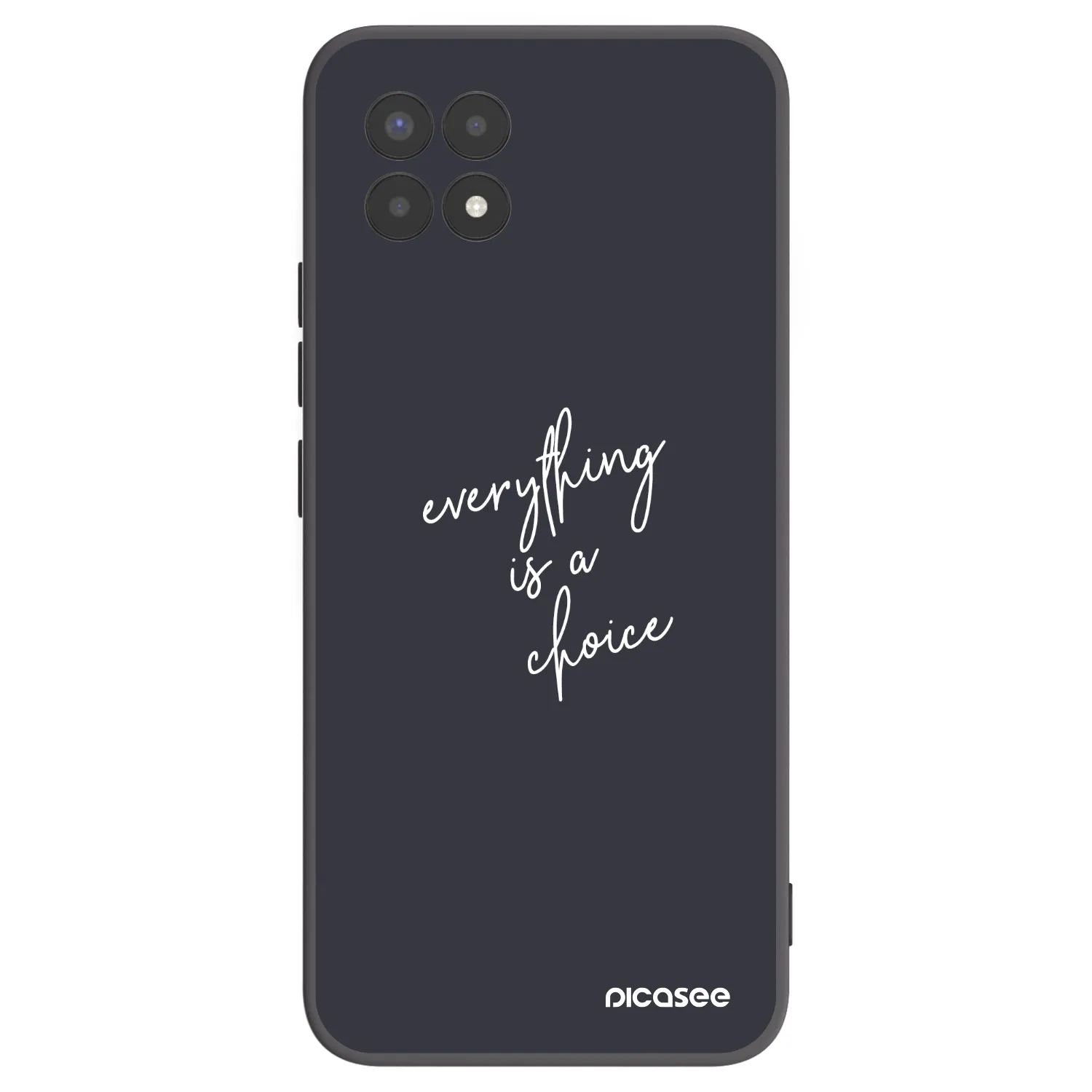 Picasee silikonowe czarne etui na Realme 8i - Everything is a choice