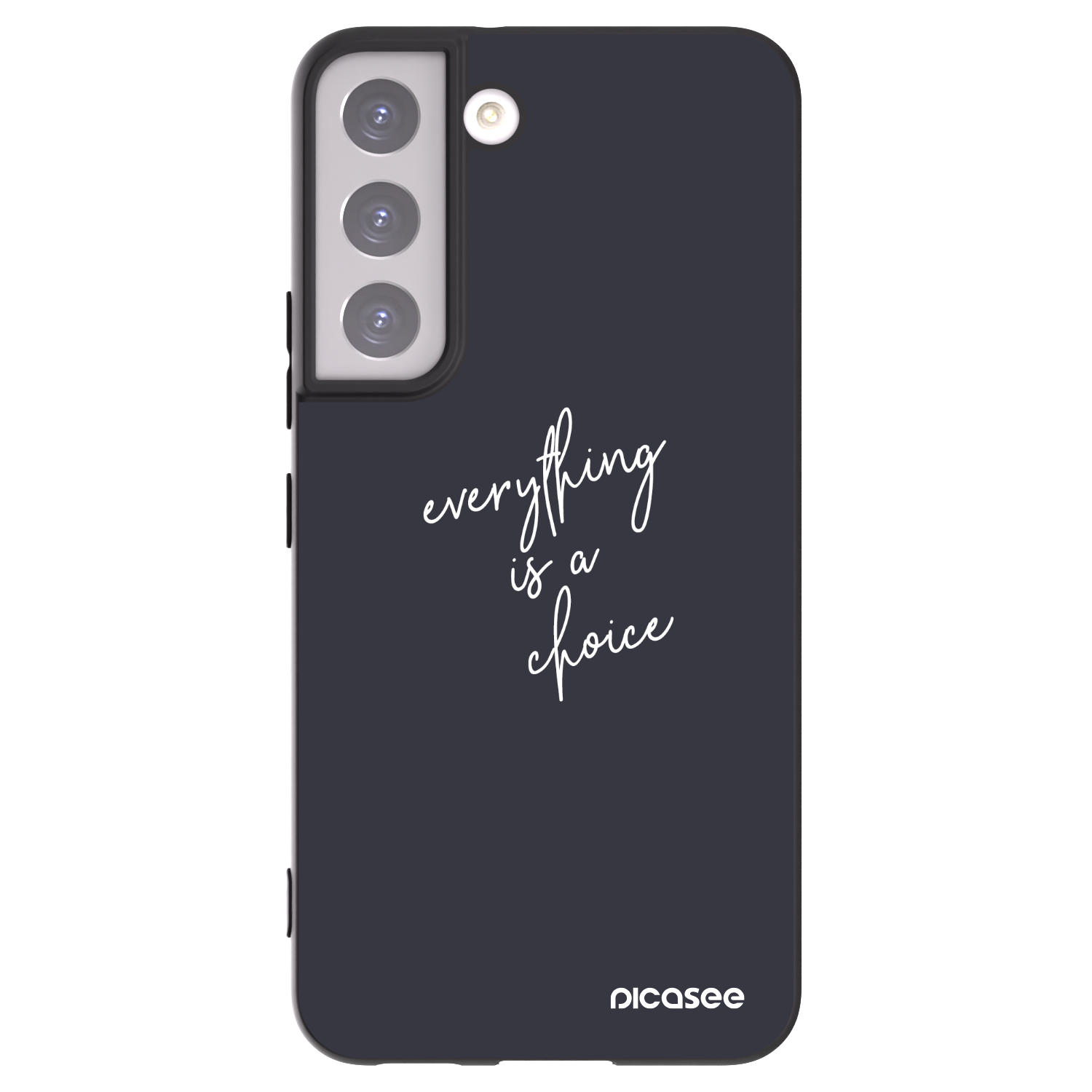 Picasee silikonowe czarne etui na Samsung Galaxy S22 5G - Everything is a choice