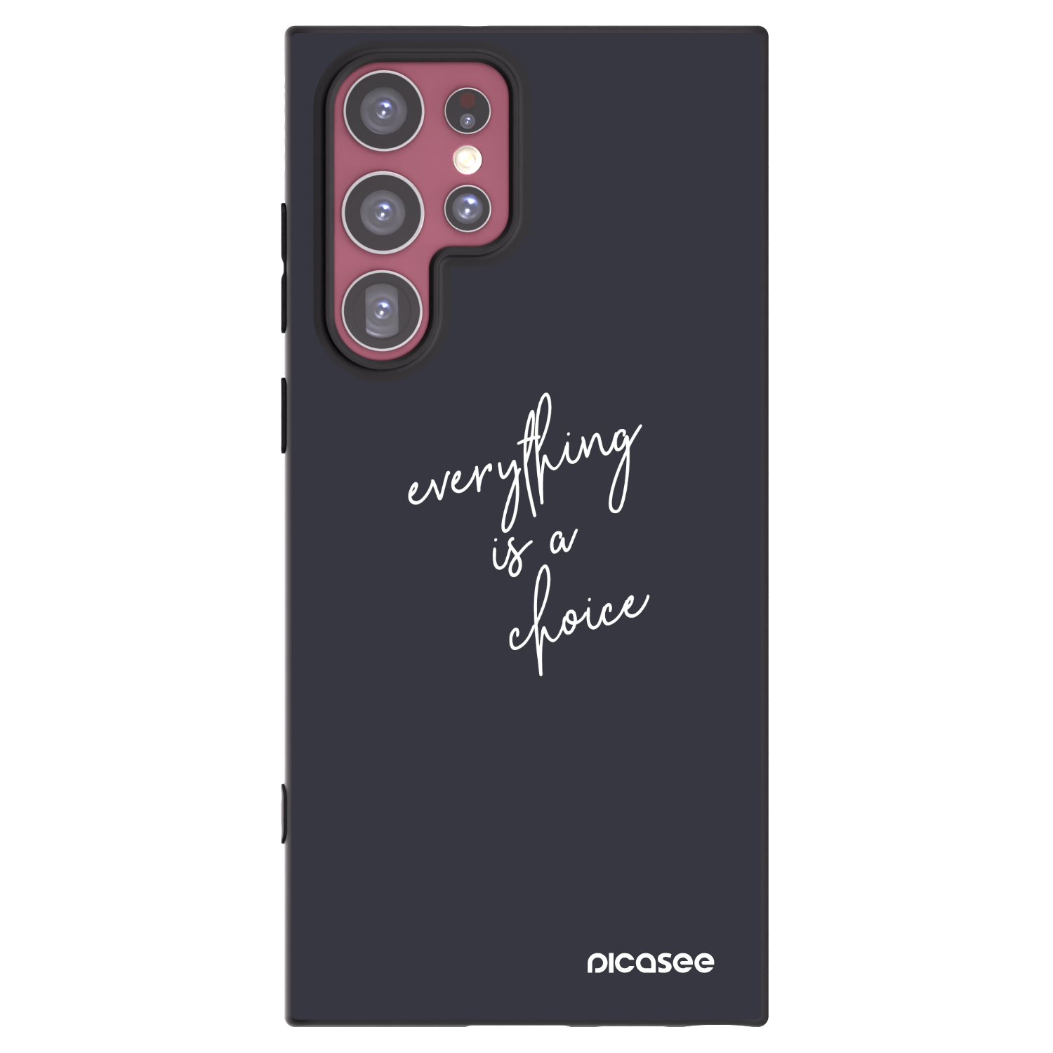 Picasee silikonowe czarne etui na Samsung Galaxy S22 Ultra 5G - Everything is a choice