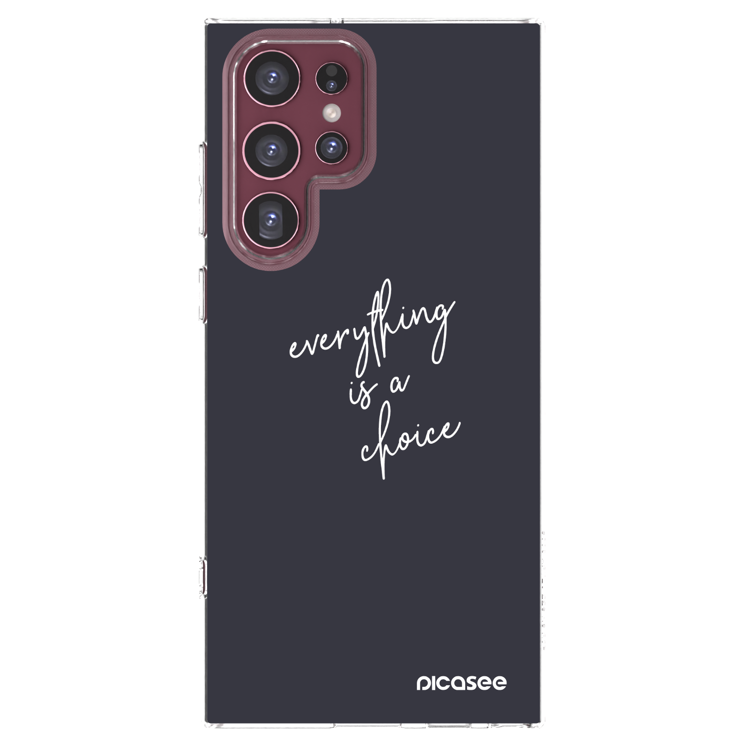 Picasee silikonowe przeźroczyste etui na Samsung Galaxy S22 Ultra 5G - Everything is a choice