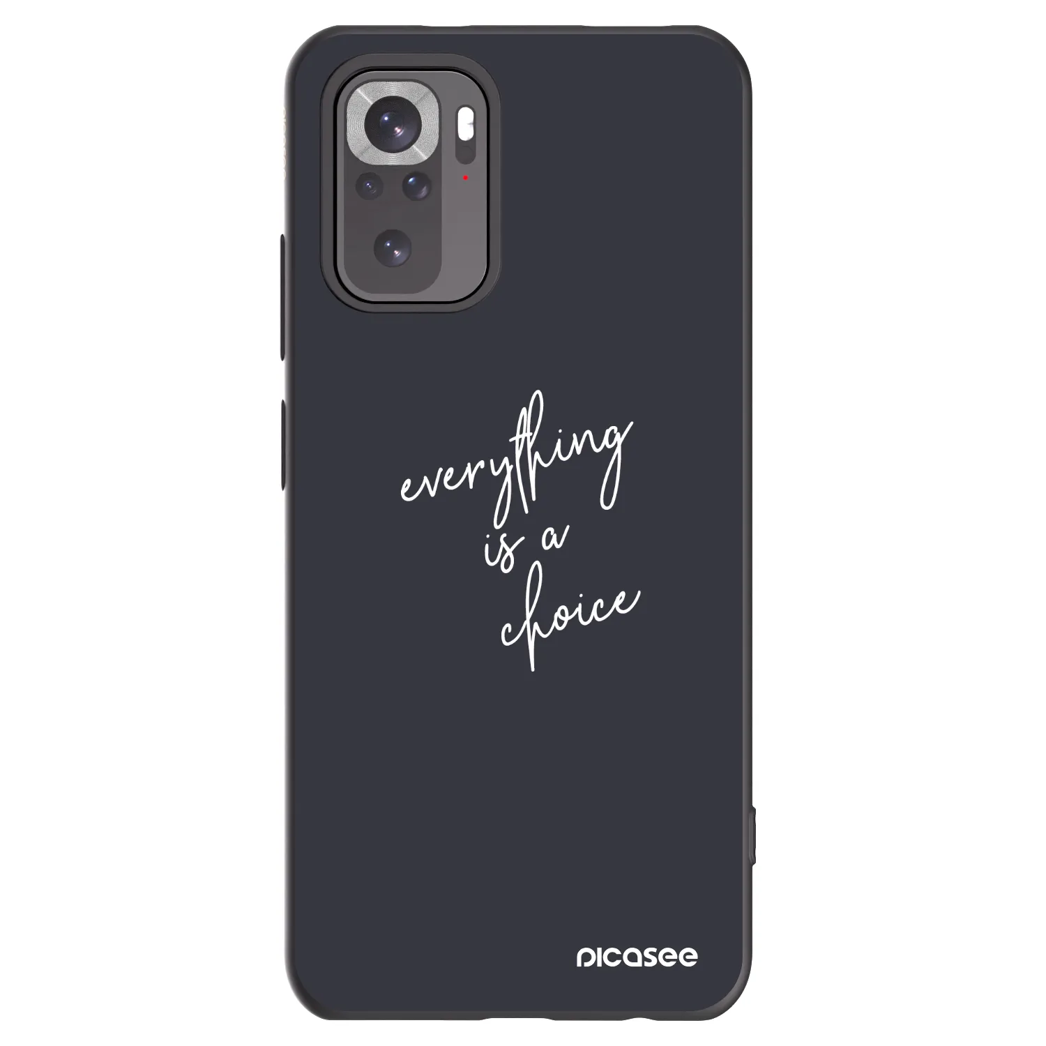 Picasee silikonowe czarne etui na Xiaomi Redmi Note 11S 4G - Everything is a choice