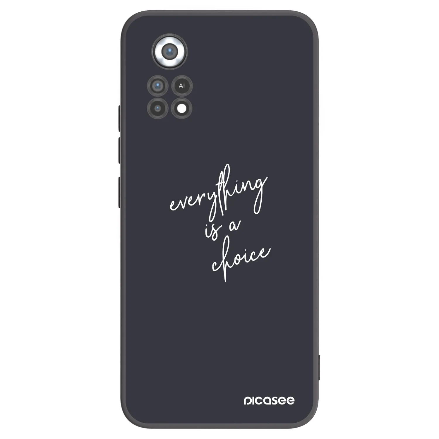 Picasee silikonowe czarne etui na Xiaomi Poco X4 Pro 5G - Everything is a choice