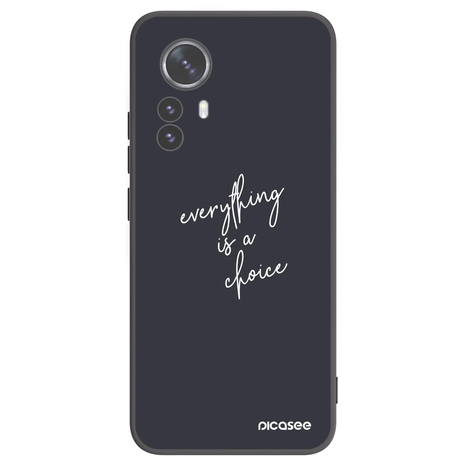 Picasee silikonowe czarne etui na Xiaomi 12 Pro - Everything is a choice