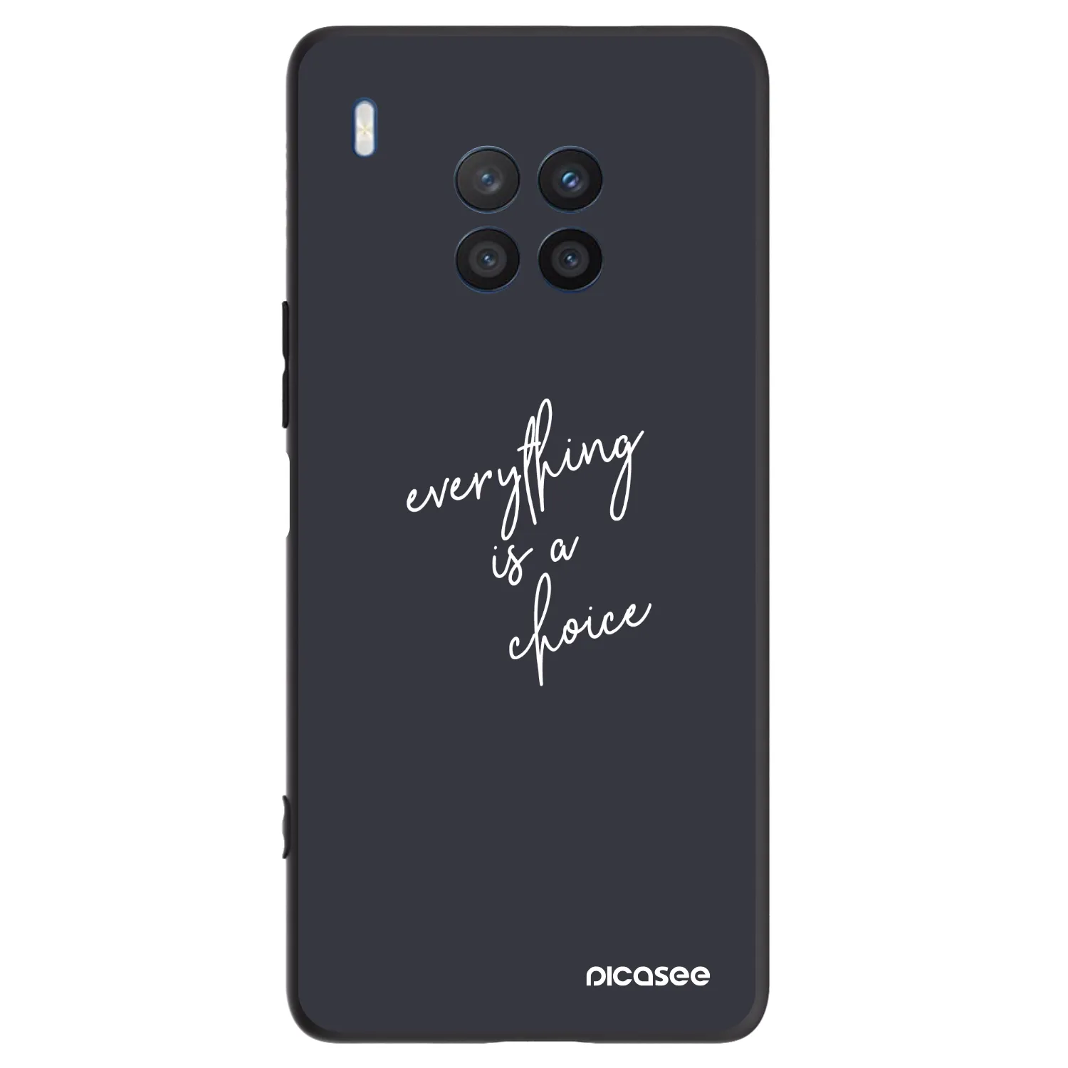 Picasee silikonowe czarne etui na Honor 50 Lite - Everything is a choice