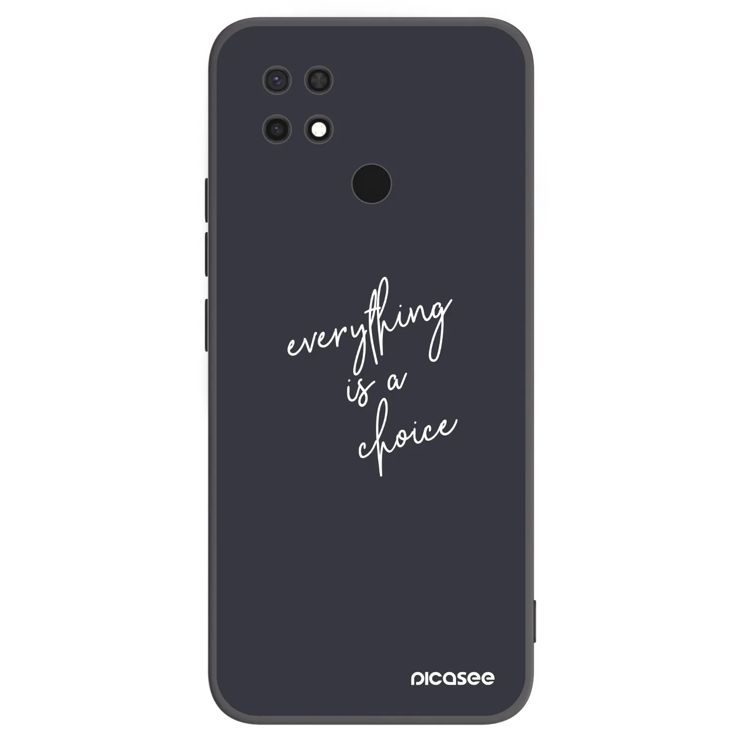 Picasee silikonowe czarne etui na Xiaomi Redmi 10C - Everything is a choice