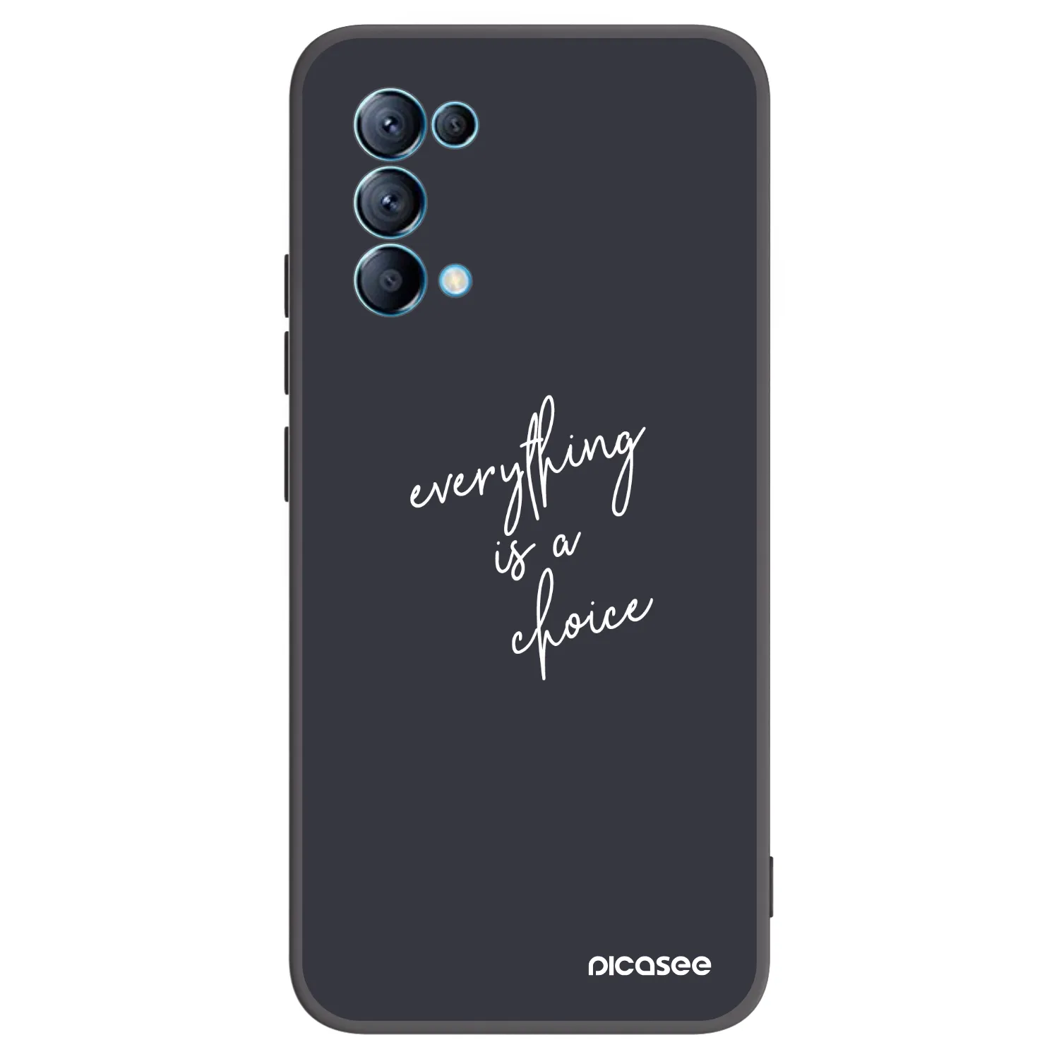 Picasee silikonowe czarne etui na OPPO Reno 5 5G - Everything is a choice