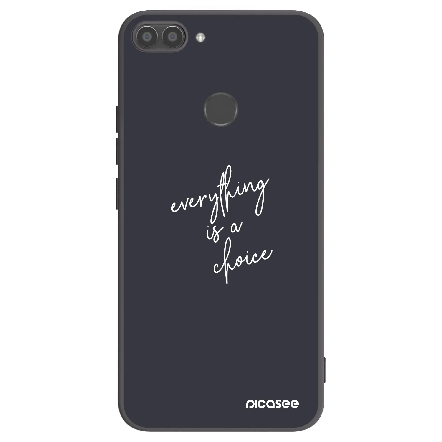 Picasee silikonowe czarne etui na Huawei P Smart - Everything is a choice