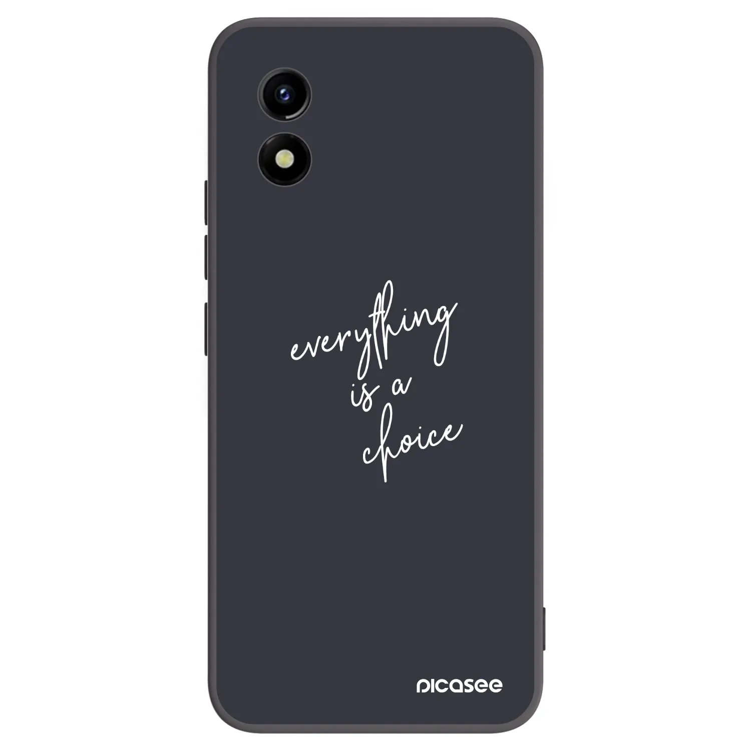 Picasee silikonowe czarne etui na Vivo Y01 - Everything is a choice