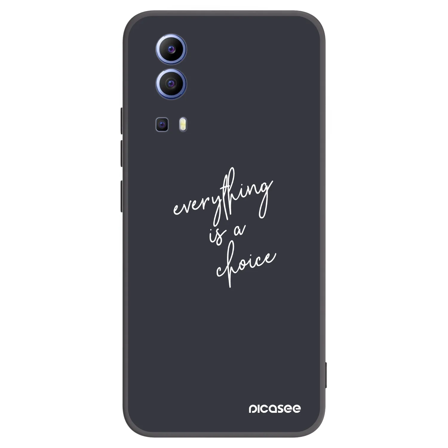 Picasee silikonowe czarne etui na Vivo Y52 5G - Everything is a choice