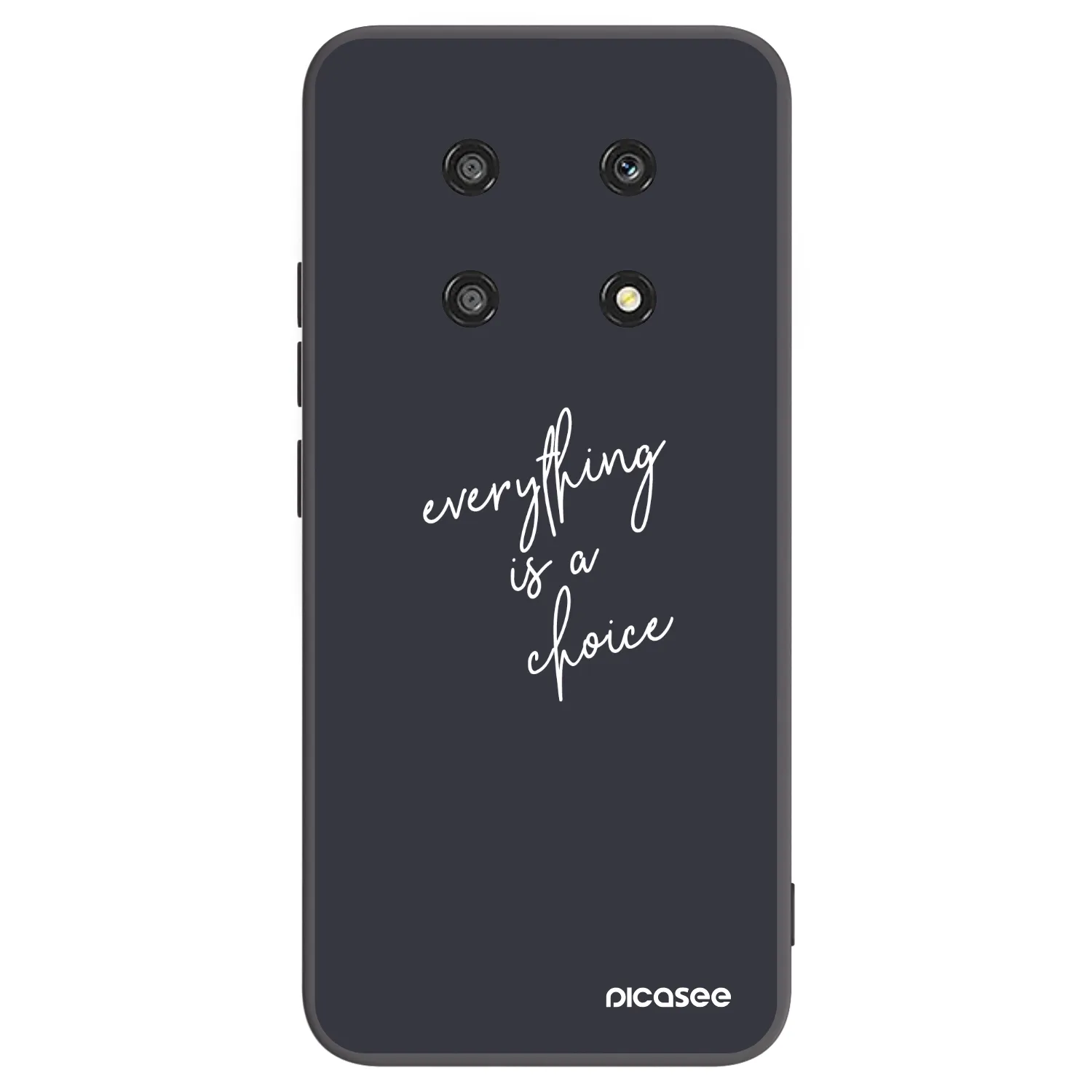 Picasee silikonowe czarne etui na Honor Magic4 Lite 5G - Everything is a choice