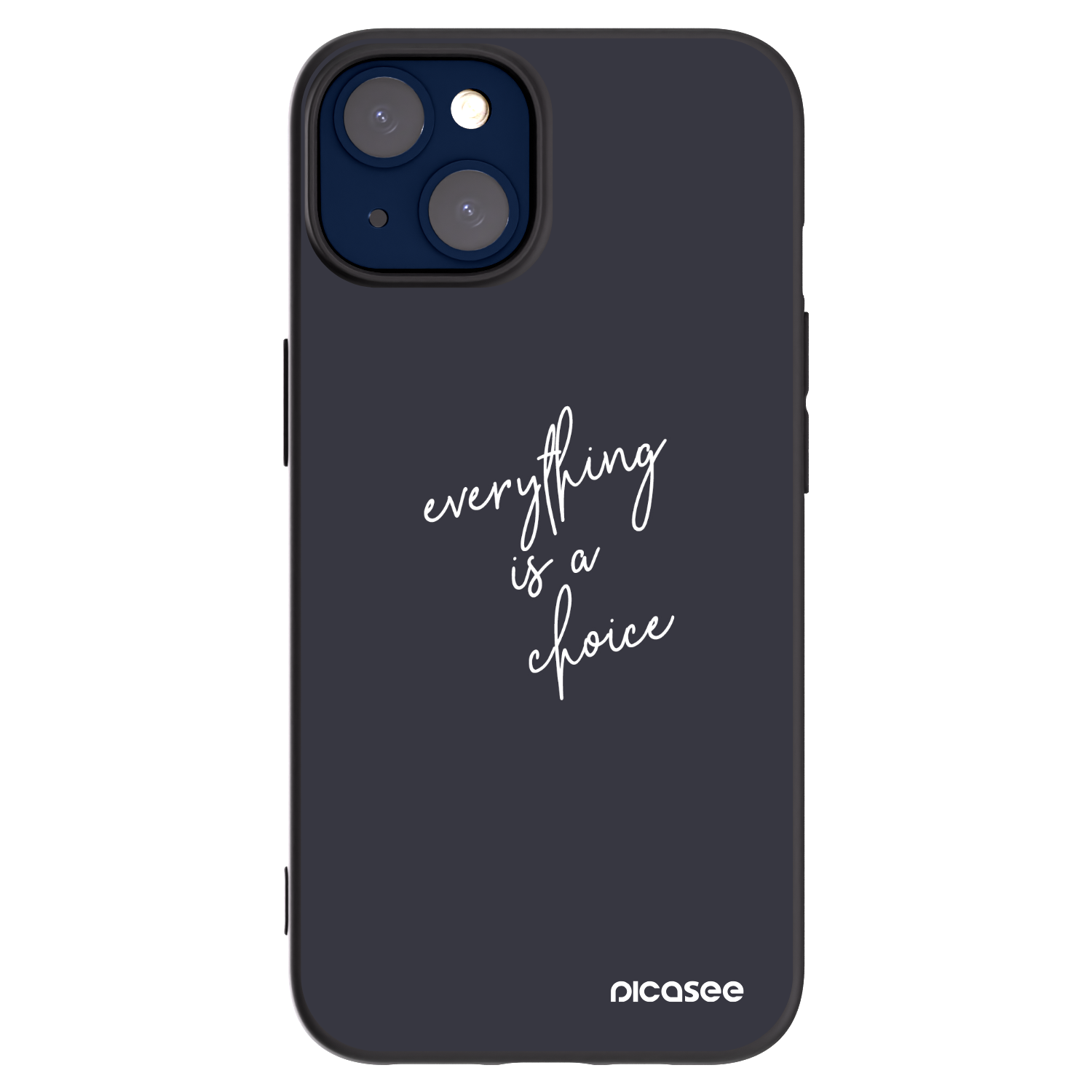 Picasee silikonowe czarne etui na Apple iPhone 14 - Everything is a choice