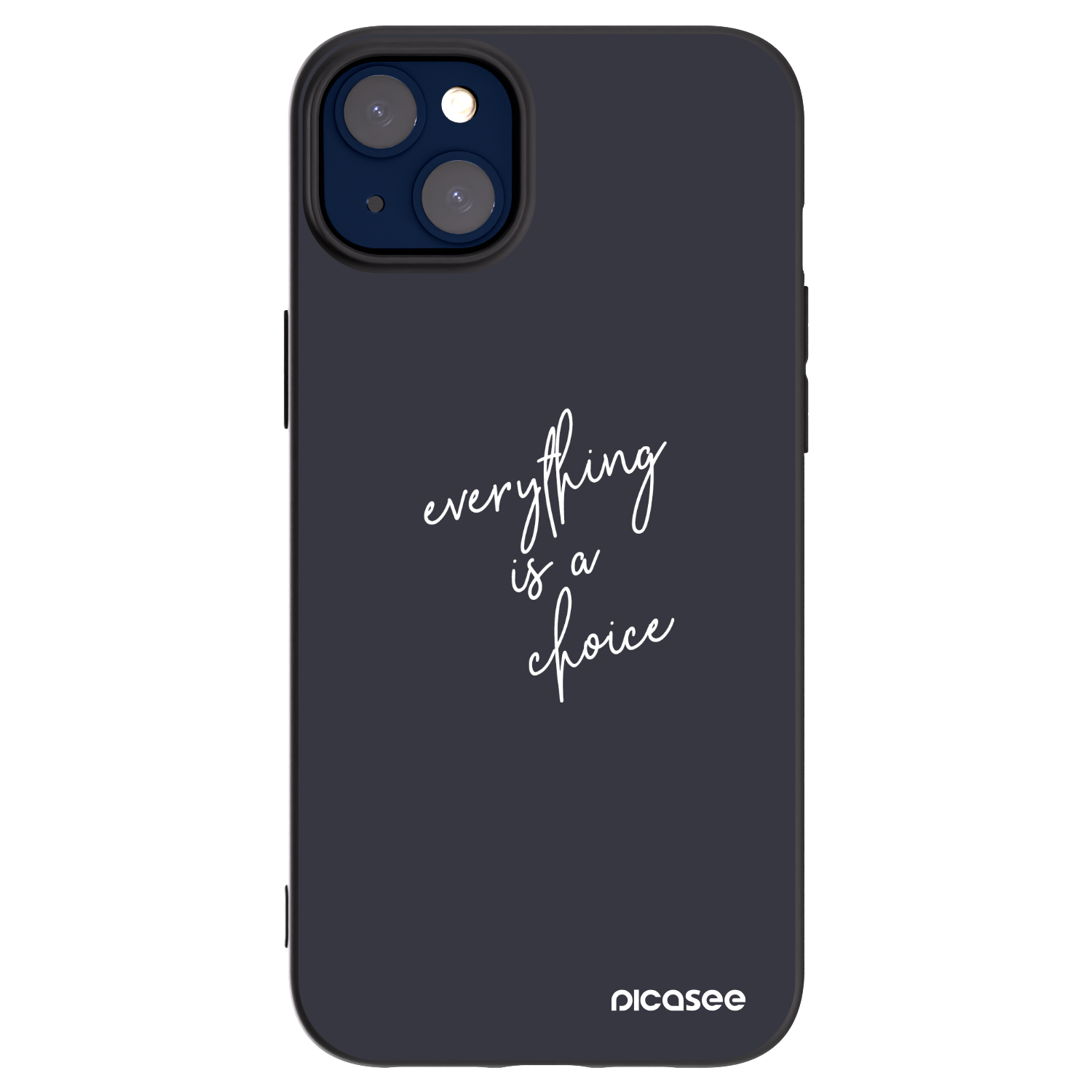Picasee silikonowe czarne etui na Apple iPhone 14 Plus - Everything is a choice