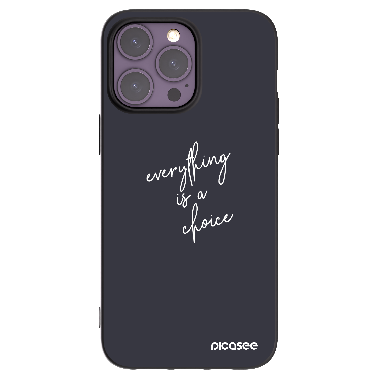 Picasee silikonowe czarne etui na Apple iPhone 14 Pro Max - Everything is a choice
