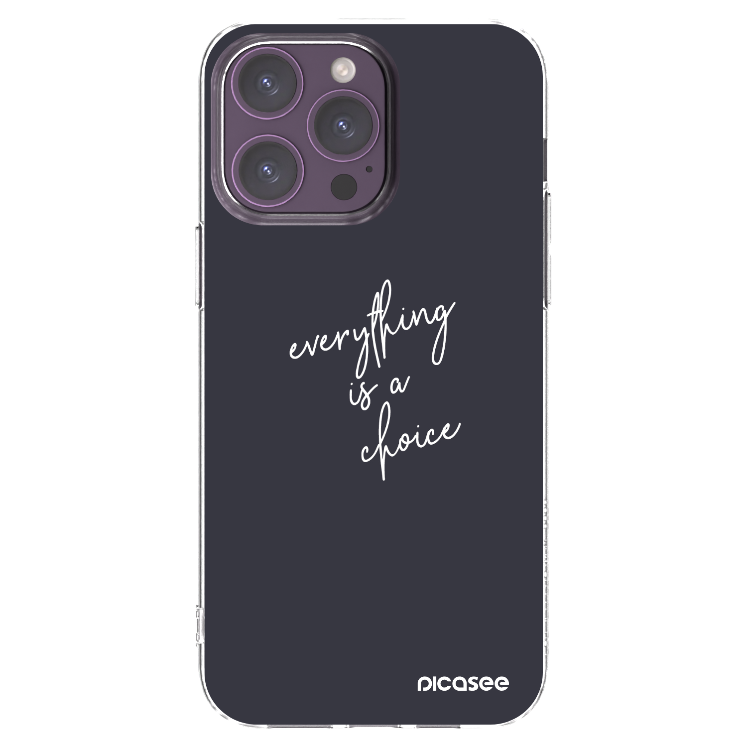 Picasee silikonowe przeźroczyste etui na Apple iPhone 14 Pro Max - Everything is a choice