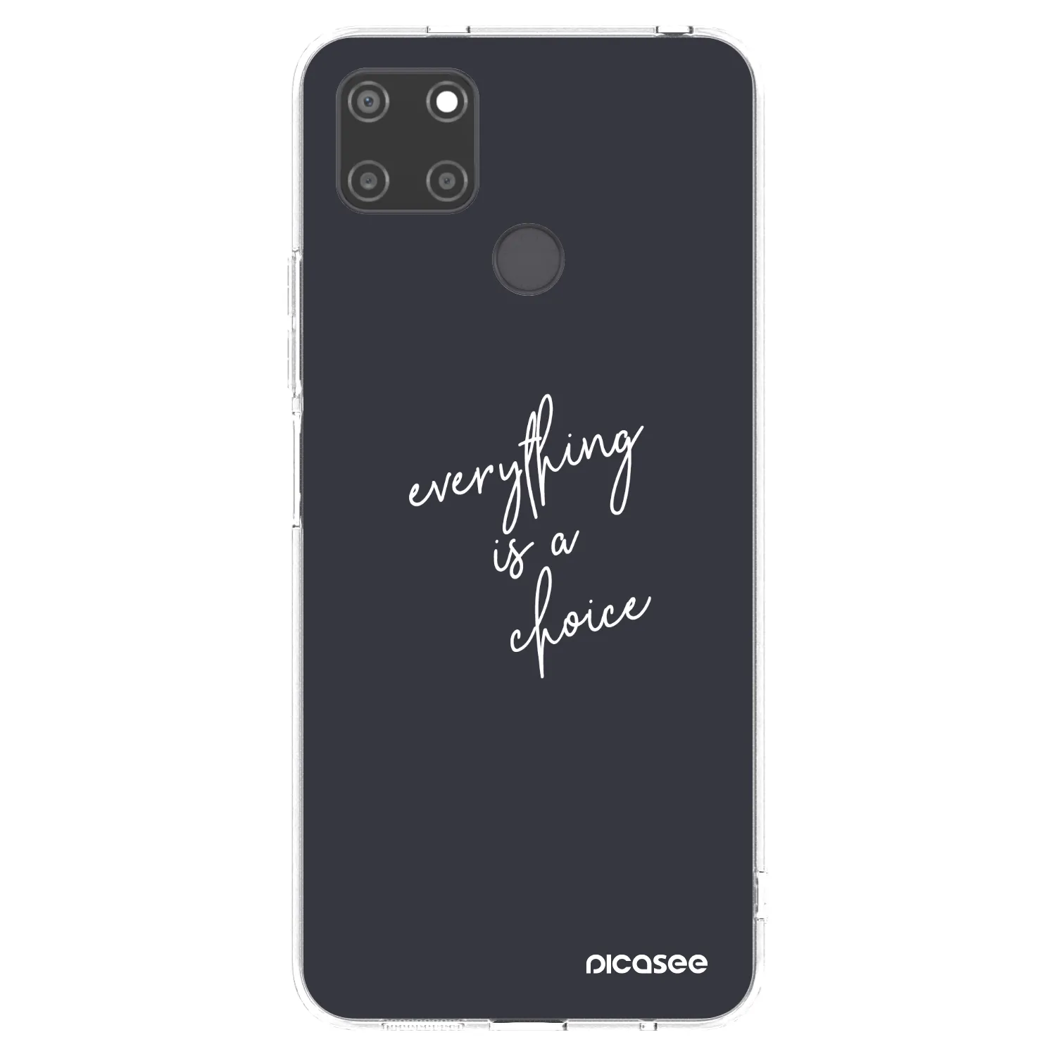 Picasee silikonowe przeźroczyste etui na Realme C21Y - Everything is a choice