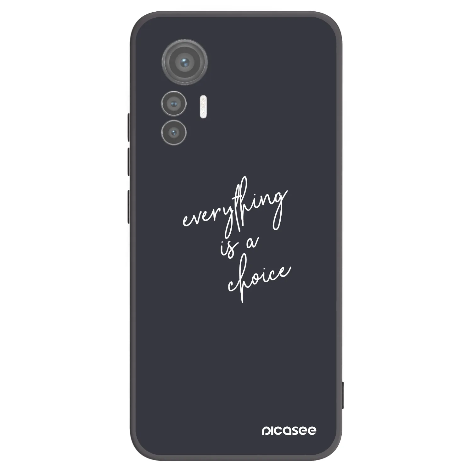 Picasee silikonowe czarne etui na Xiaomi 12 Lite - Everything is a choice