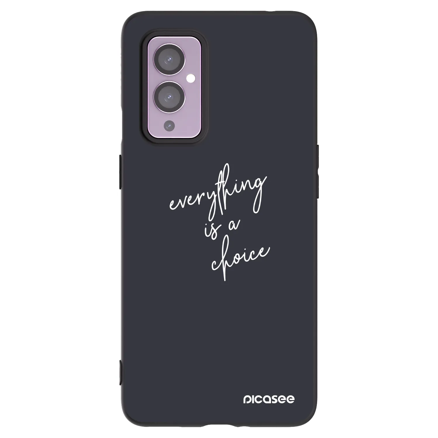 Picasee silikonowe czarne etui na OnePlus 9 - Everything is a choice