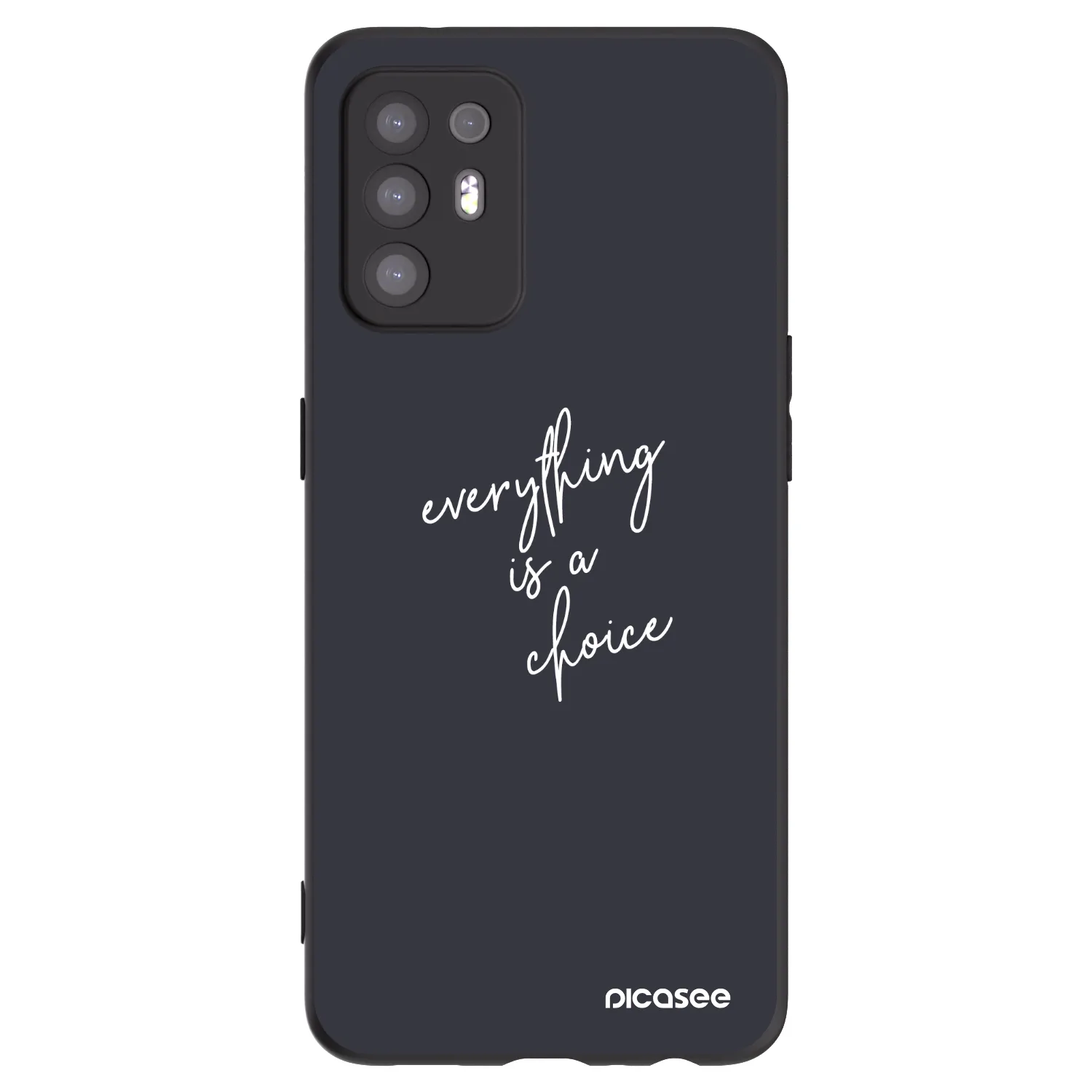 Picasee silikonowe czarne etui na OPPO A94 5G - Everything is a choice