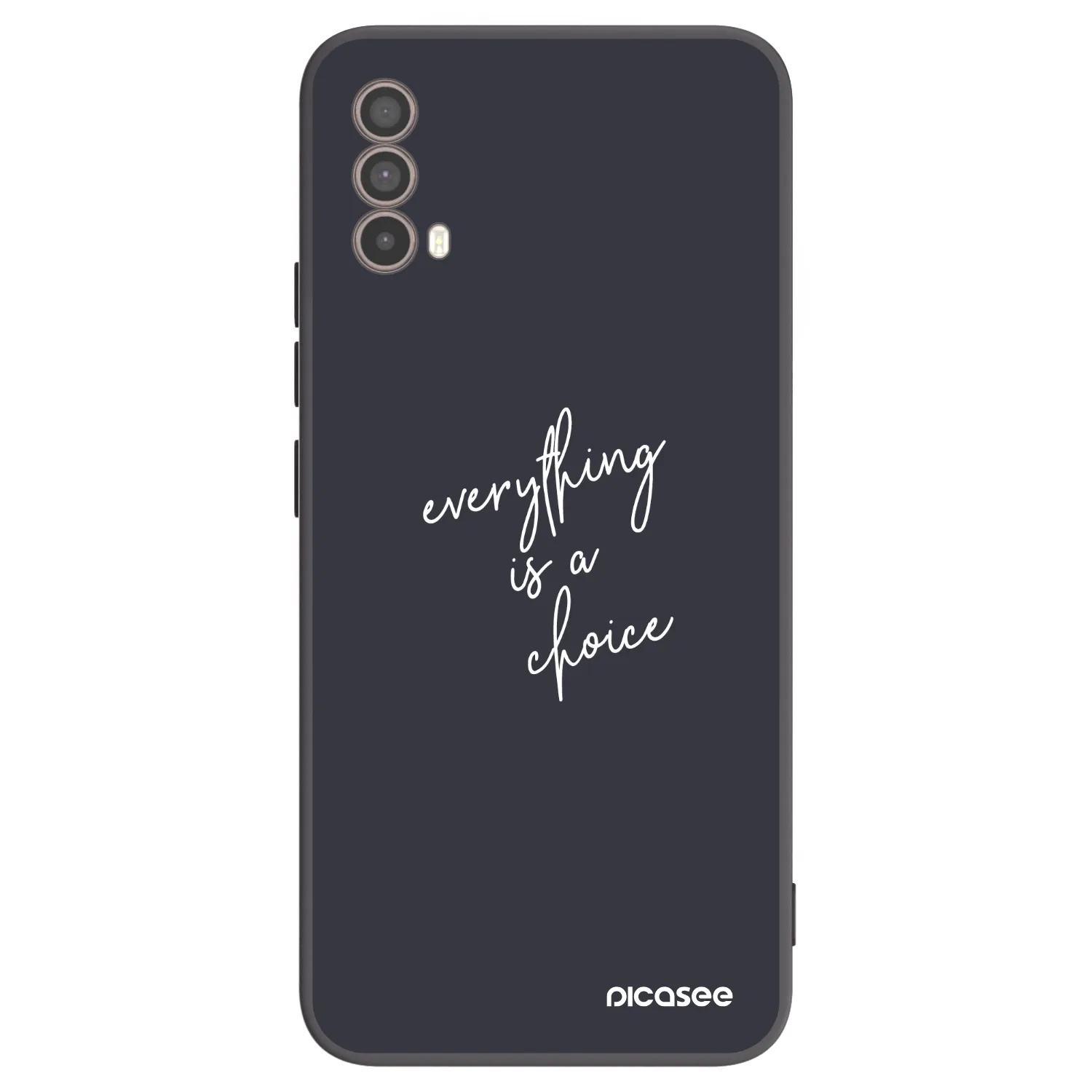 Picasee silikonowe czarne etui na Motorola Moto E40 - Everything is a choice