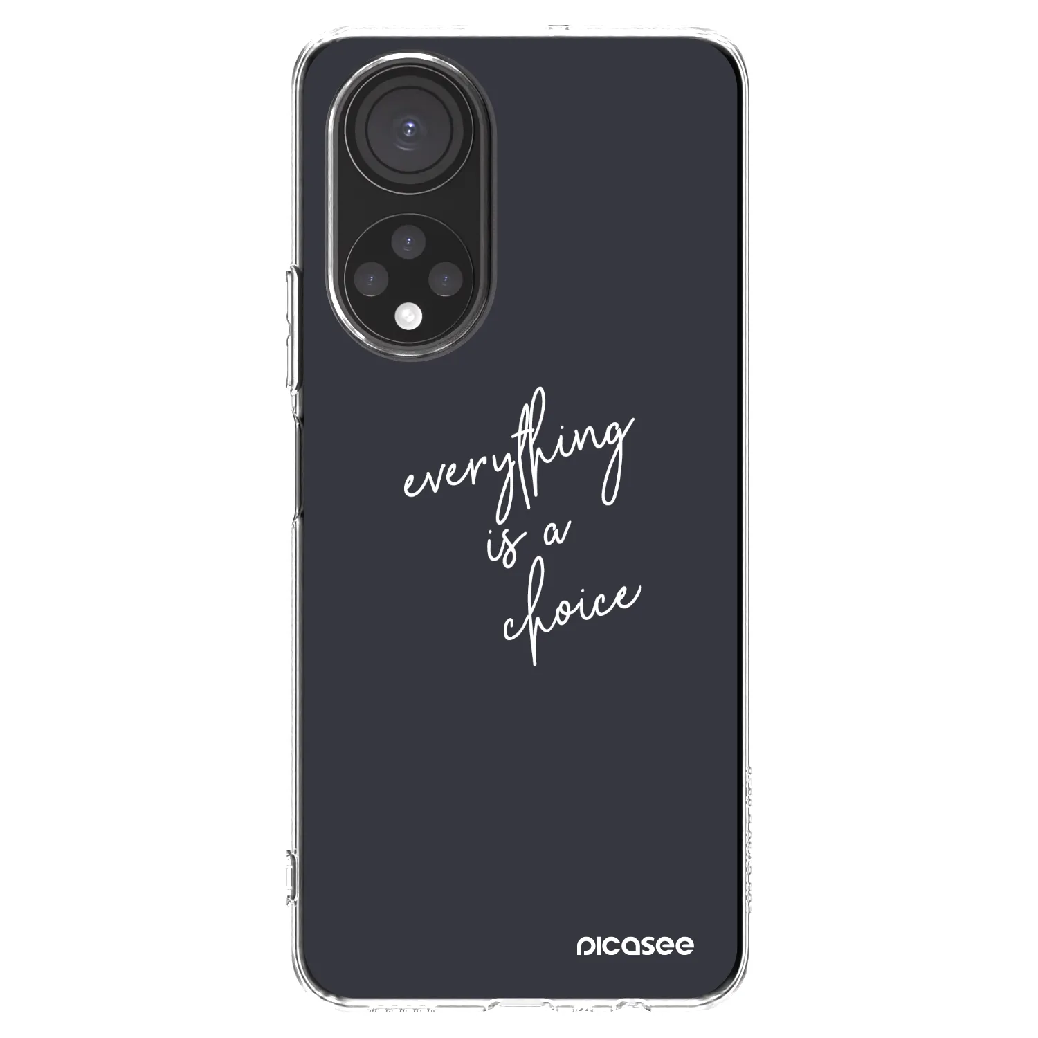 Picasee silikonowe przeźroczyste etui na Honor X7 - Everything is a choice