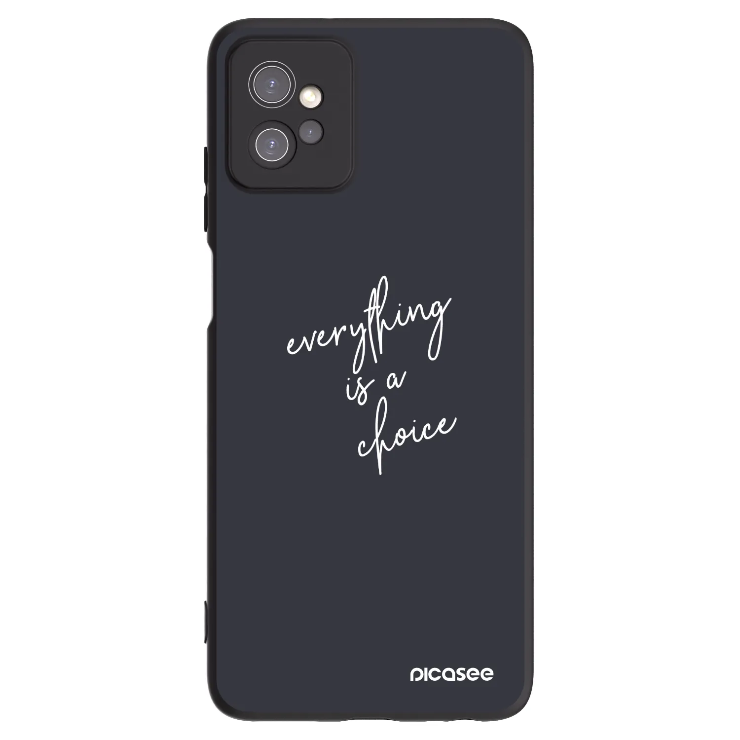 Picasee silikonowe czarne etui na Motorola Moto G32 - Everything is a choice
