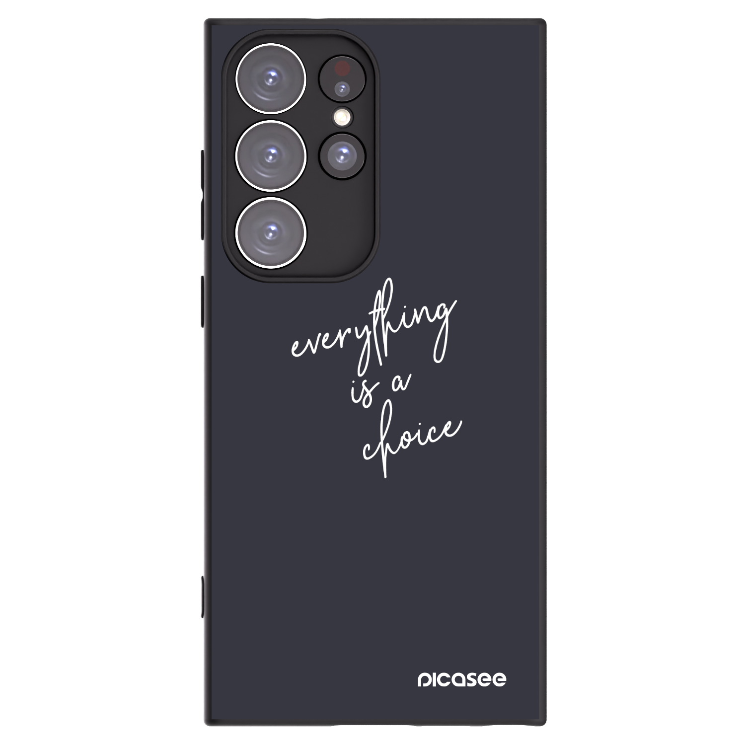 Picasee silikonowe czarne etui na Samsung Galaxy S23 Ultra 5G - Everything is a choice