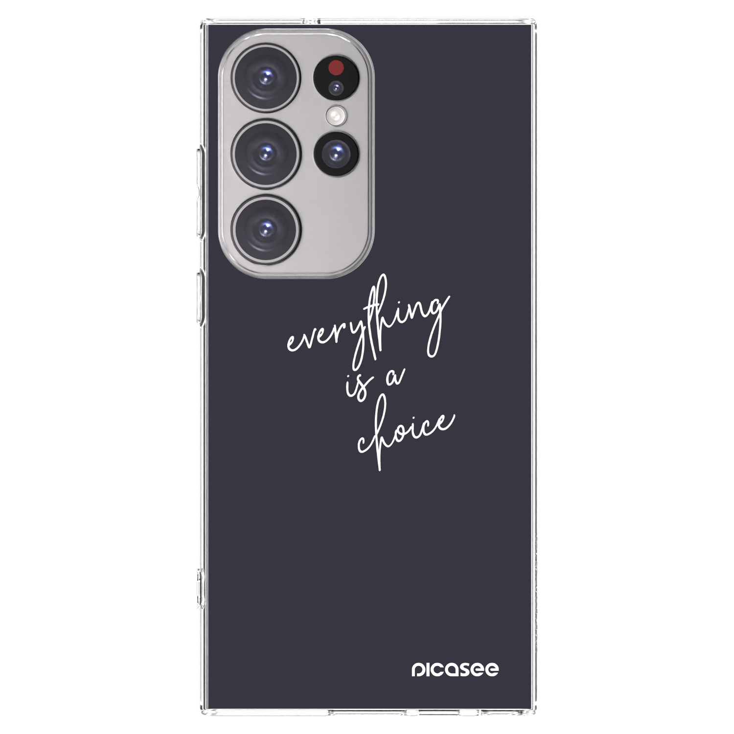 Picasee silikonowe przeźroczyste etui na Samsung Galaxy S23 Ultra 5G - Everything is a choice