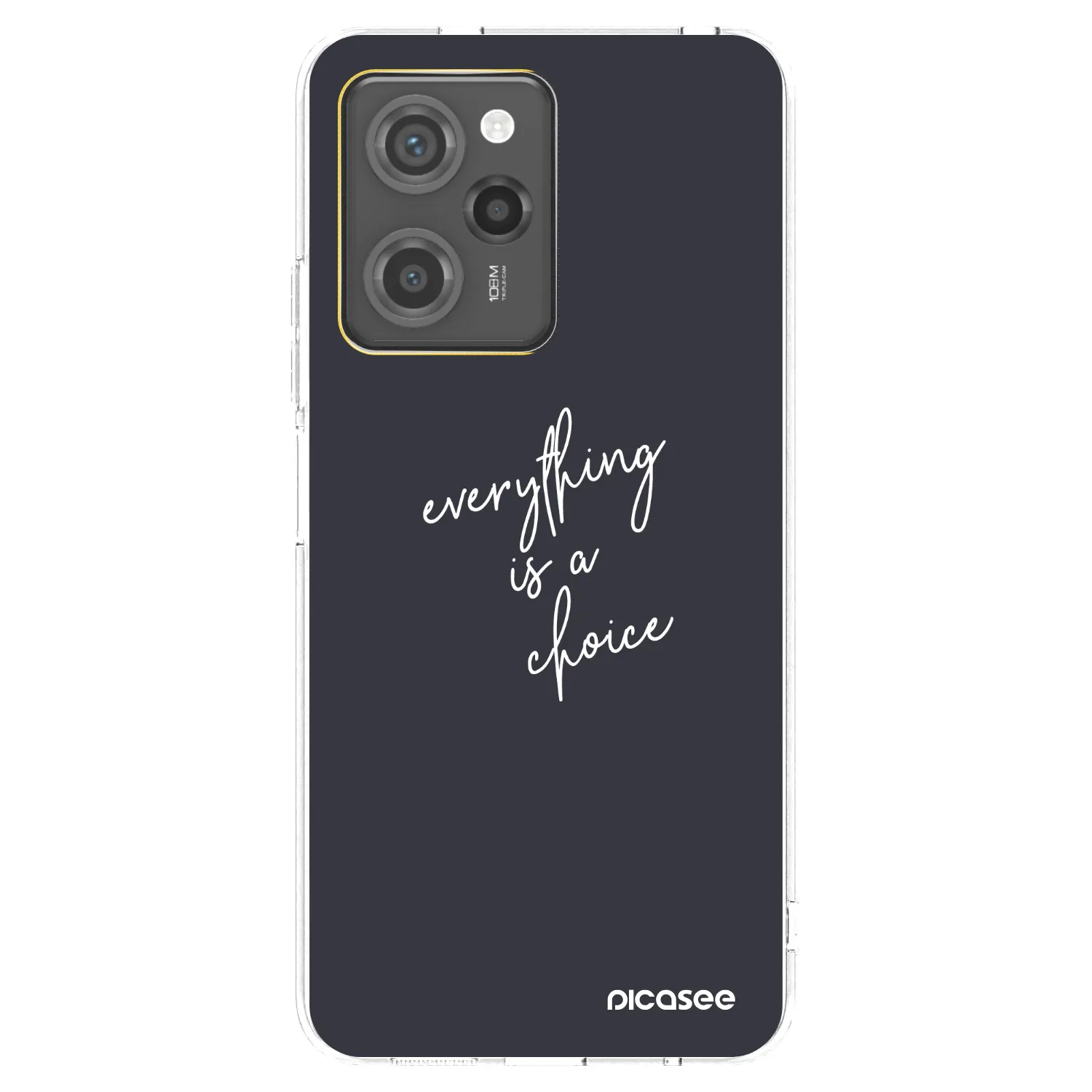 Picasee silikonowe czarne etui na Xiaomi Poco X5 Pro - Everything is a choice