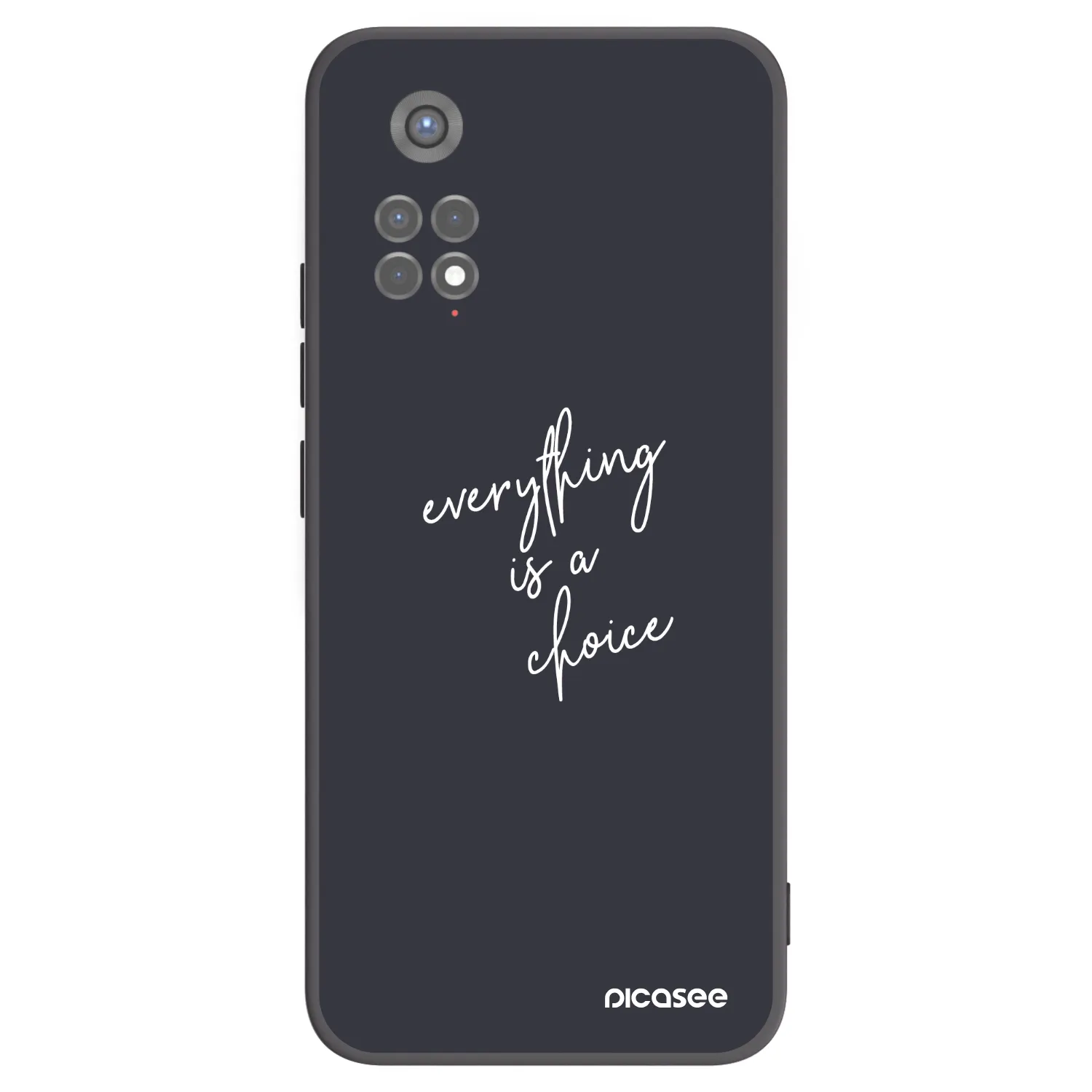 Picasee silikonowe czarne etui na Xiaomi Redmi Note 11S 5G - Everything is a choice