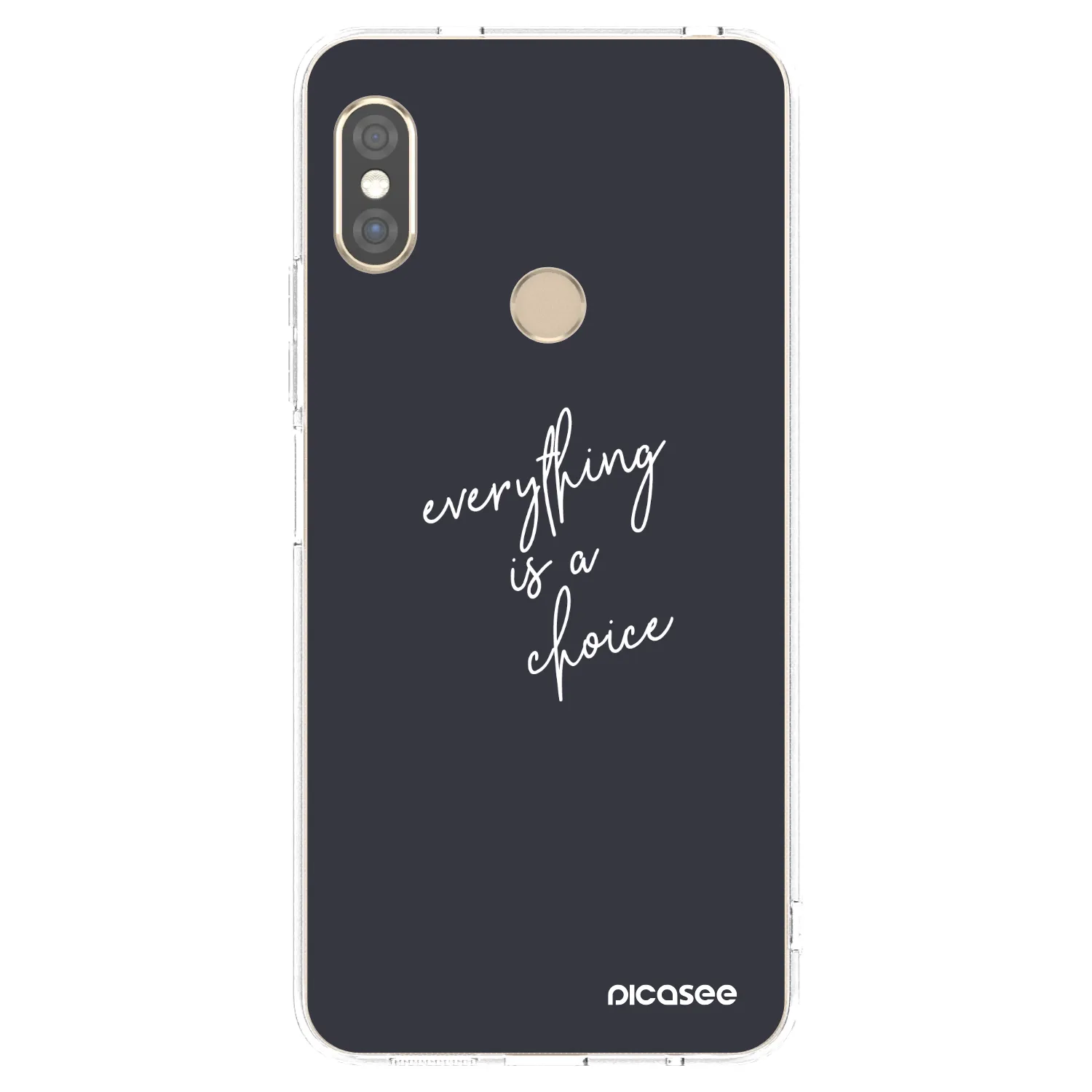 Picasee silikonowe przeźroczyste etui na Xiaomi Redmi Note 5 Global - Everything is a choice