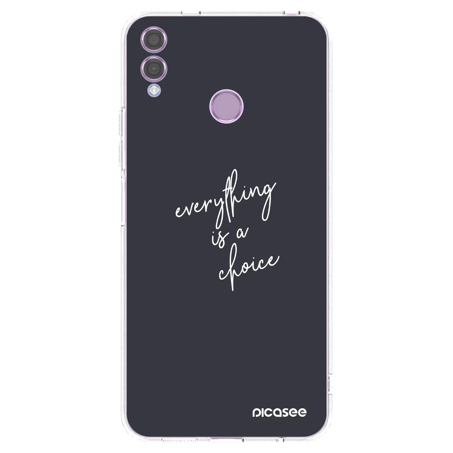 Picasee silikonowe przeźroczyste etui na Honor 8X - Everything is a choice