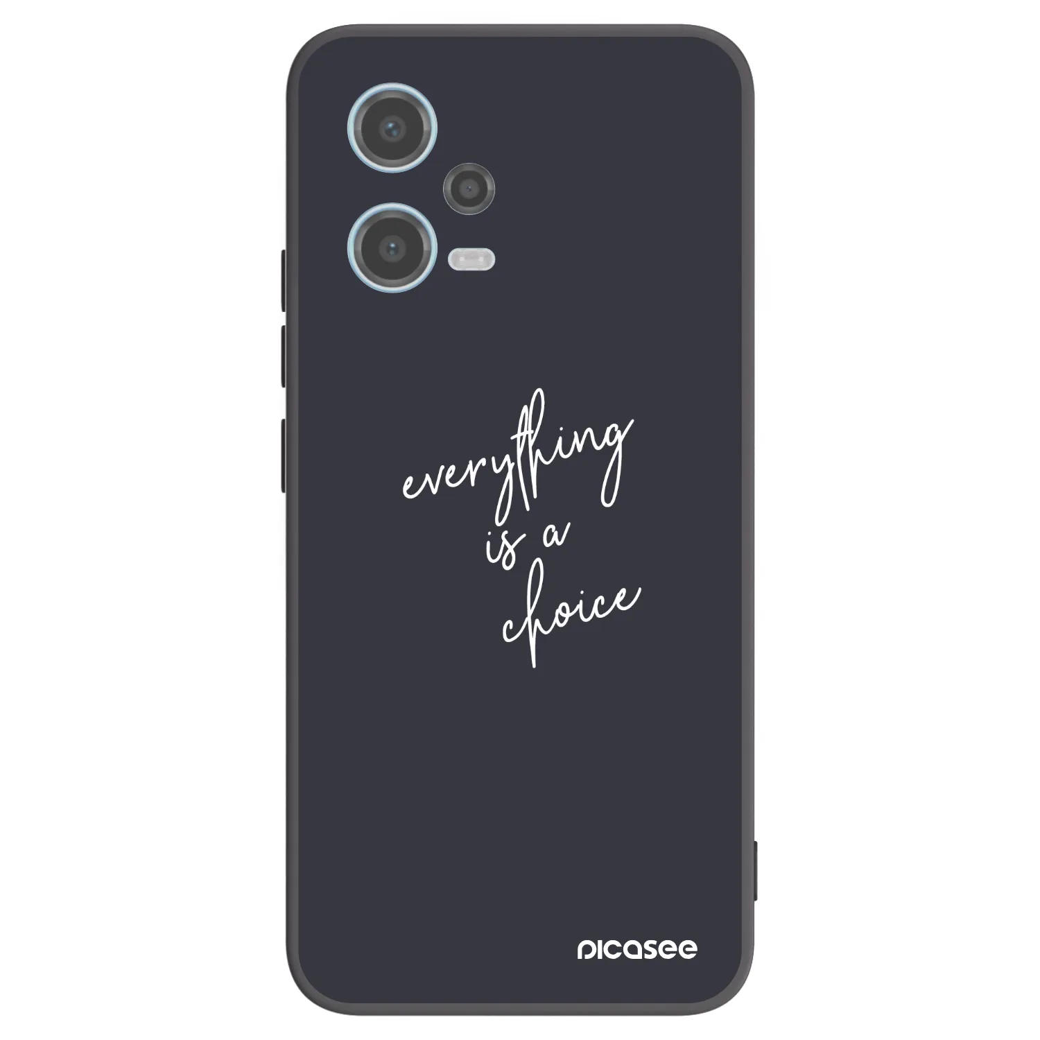 Picasee silikonowe czarne etui na Xiaomi Redmi Note 12 5G - Everything is a choice