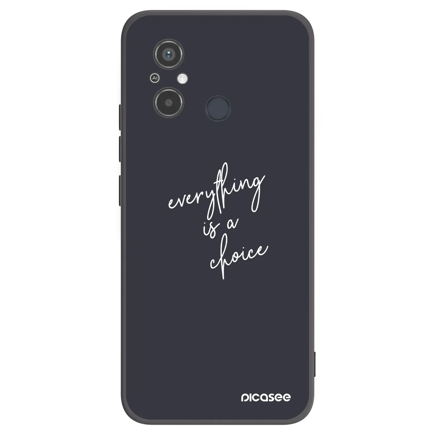Picasee silikonowe czarne etui na Xiaomi Redmi 12C - Everything is a choice