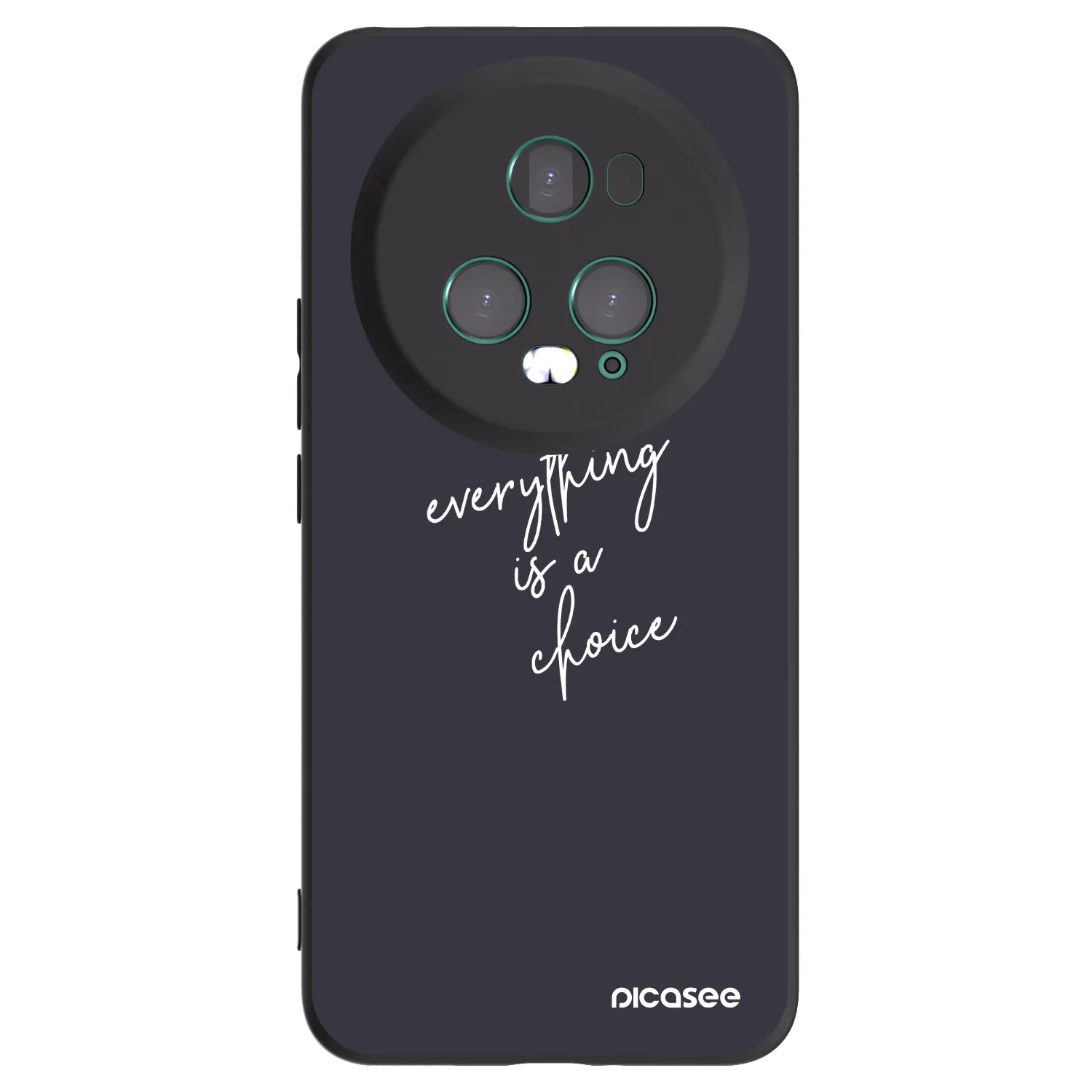 Picasee silikonowe czarne etui na Honor Magic5 Pro - Everything is a choice