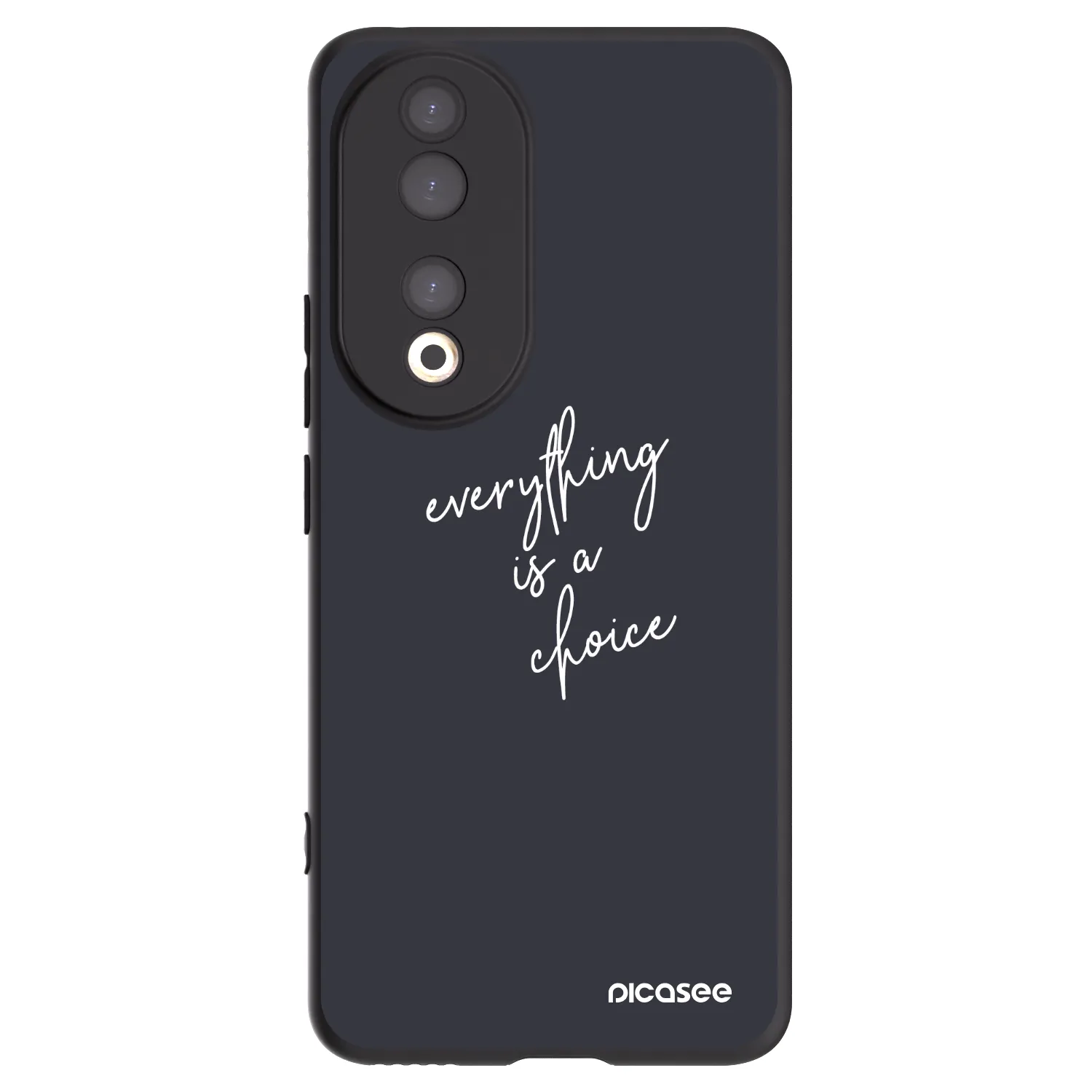Picasee silikonowe czarne etui na Honor 90 5G - Everything is a choice