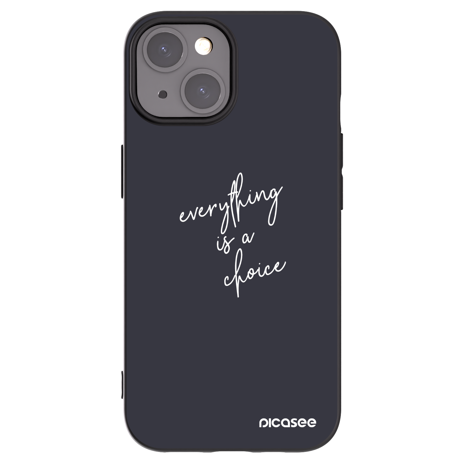 Picasee silikonowe czarne etui na Apple iPhone 15 - Everything is a choice