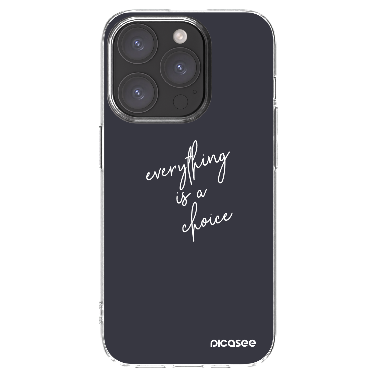 Picasee silikonowe przeźroczyste etui na Apple iPhone 15 Pro - Everything is a choice