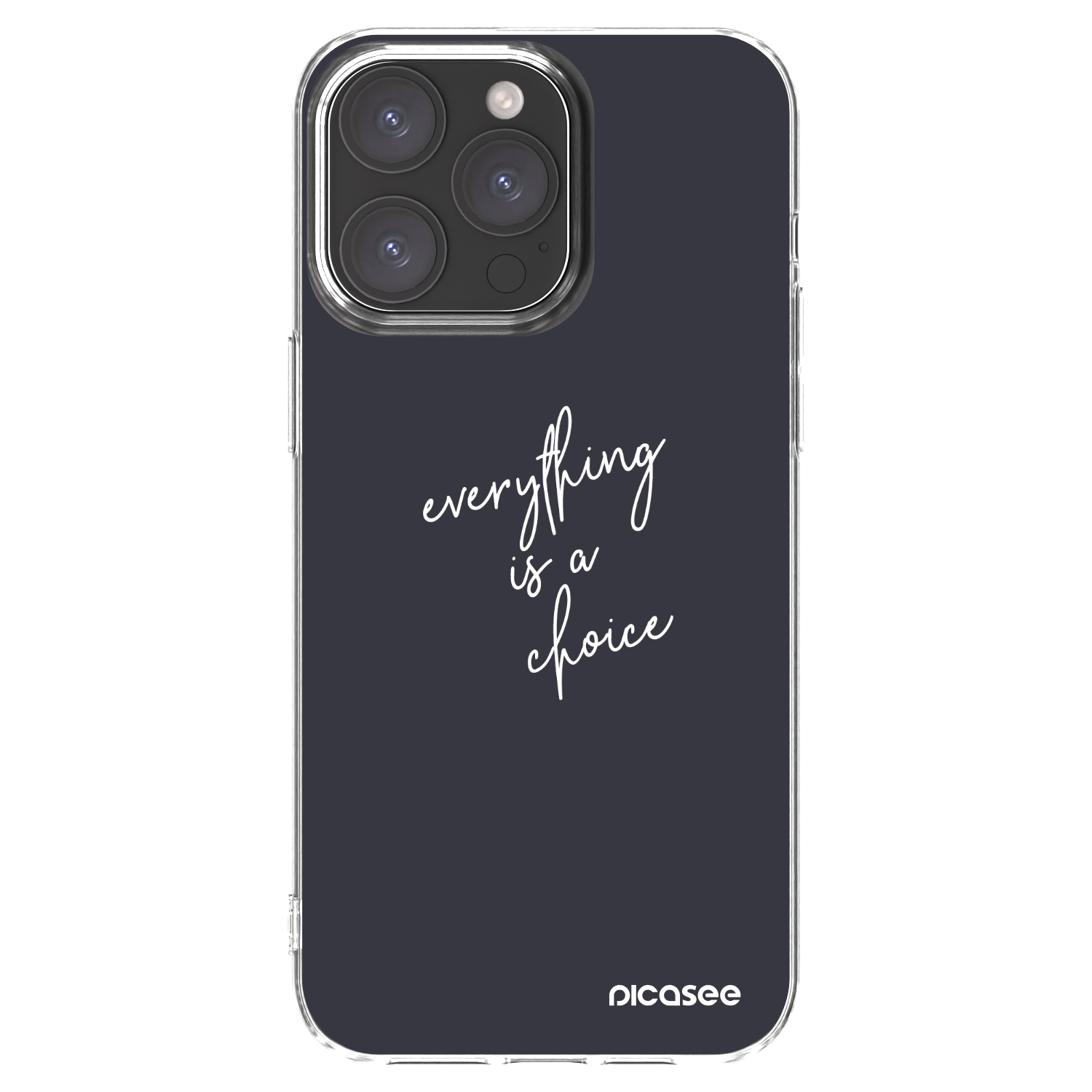 Picasee silikonowe przeźroczyste etui na Apple iPhone 15 Pro Max - Everything is a choice