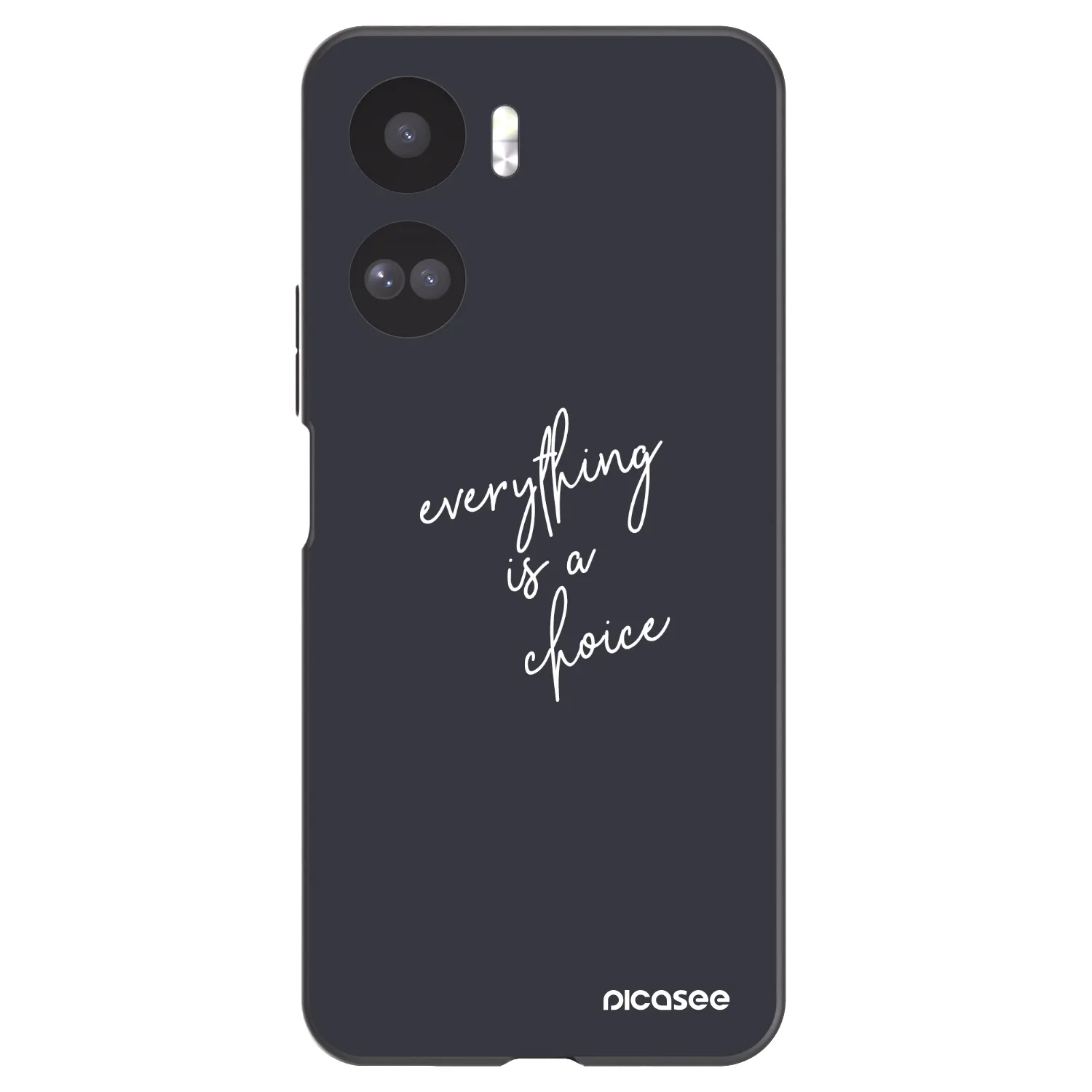 Picasee silikonowe czarne etui na Honor 90 Lite 5G - Everything is a choice