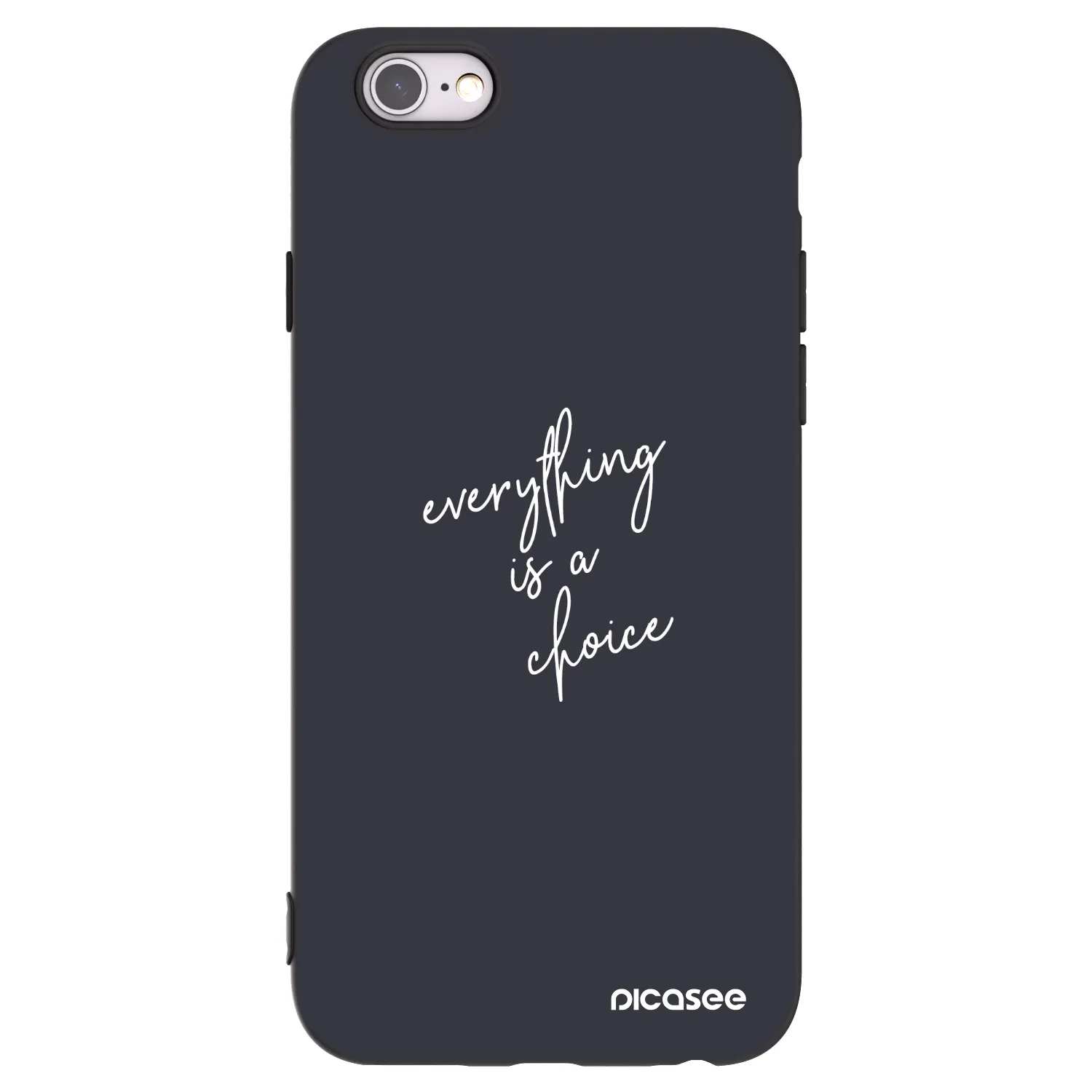 Picasee silikonowe czarne etui na Apple iPhone 6/6S - Everything is a choice