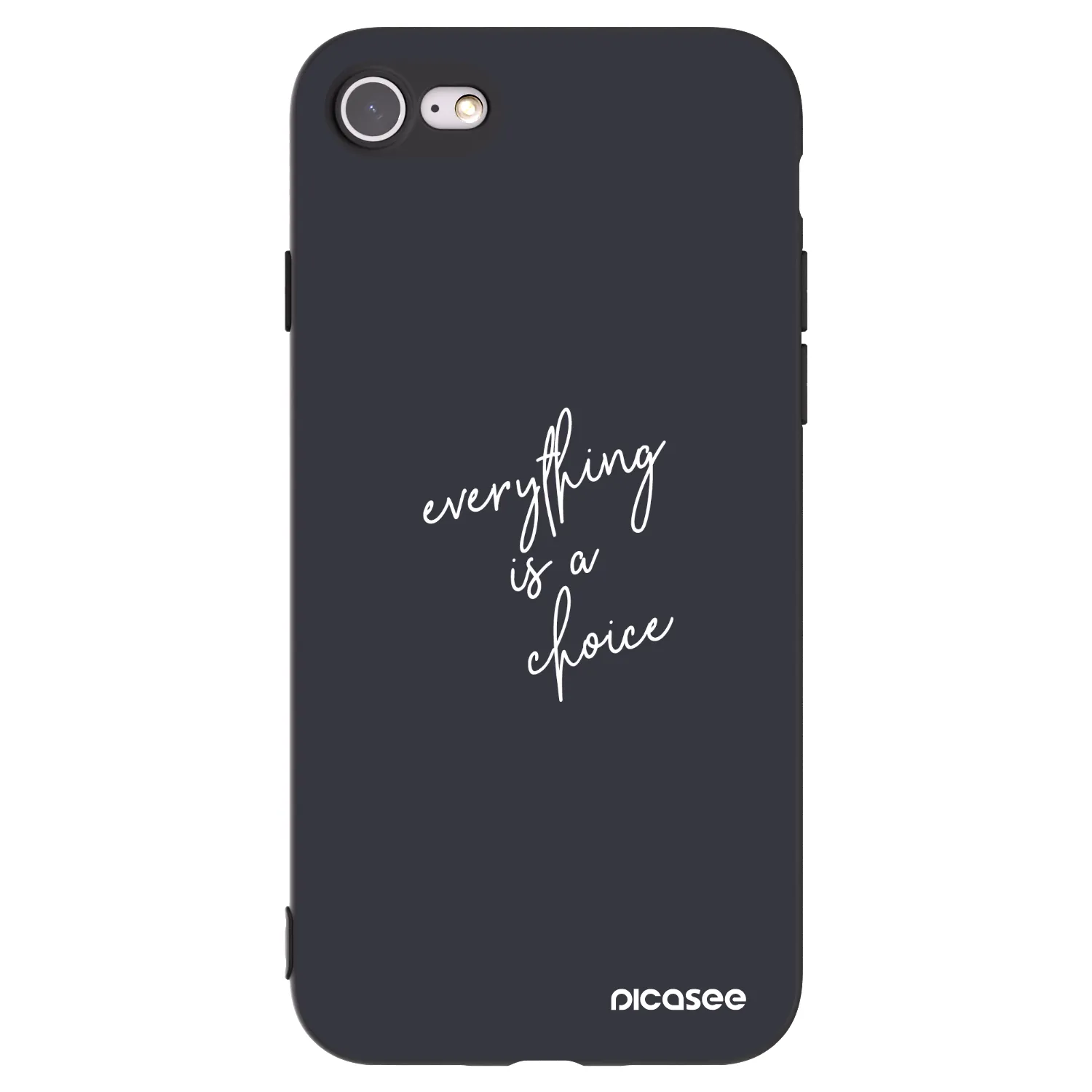 Picasee silikonowe czarne etui na Apple iPhone 7 - Everything is a choice