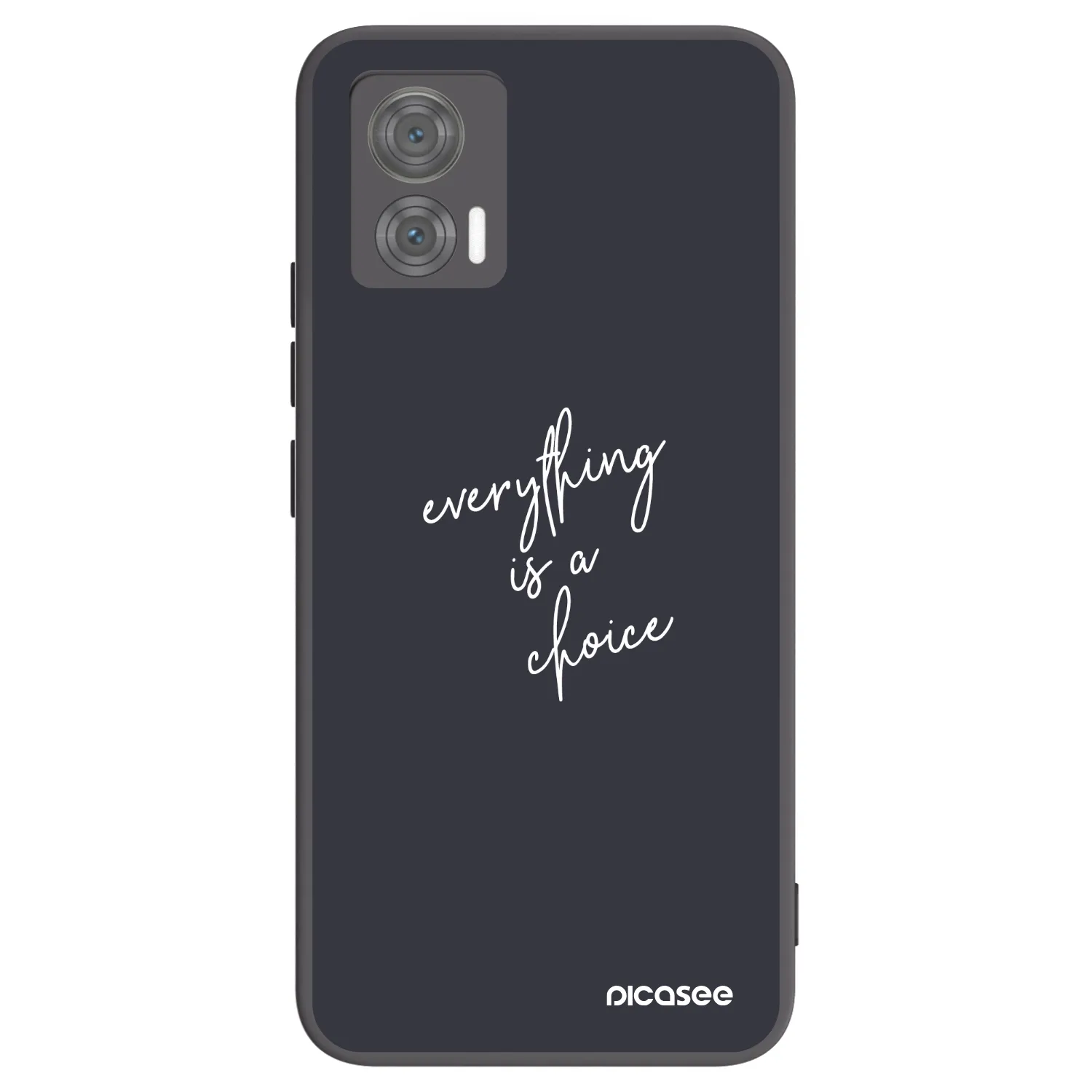 Picasee silikonowe czarne etui na Motorola Edge 30 Neo - Everything is a choice