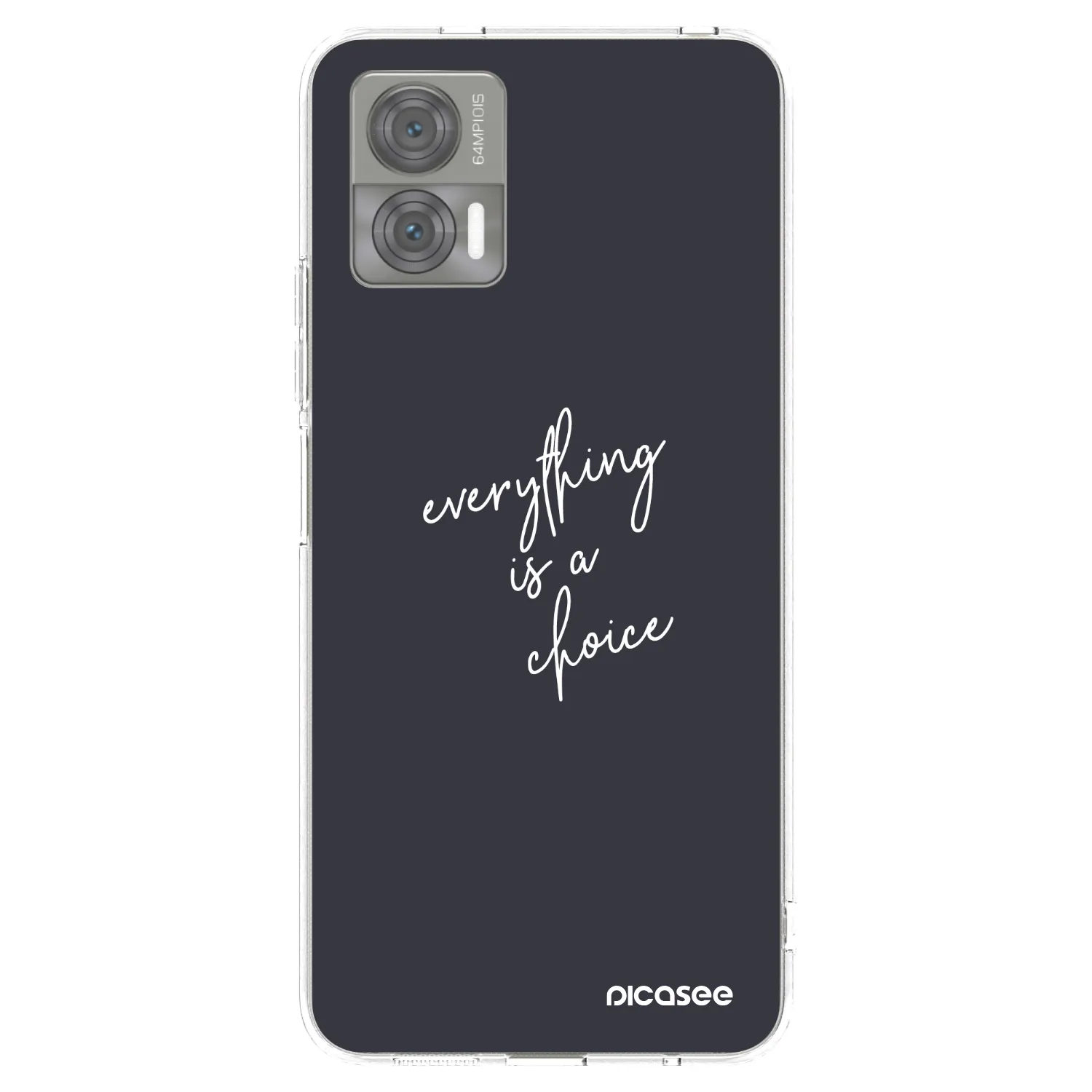 Picasee silikonowe przeźroczyste etui na Motorola Edge 30 Neo - Everything is a choice