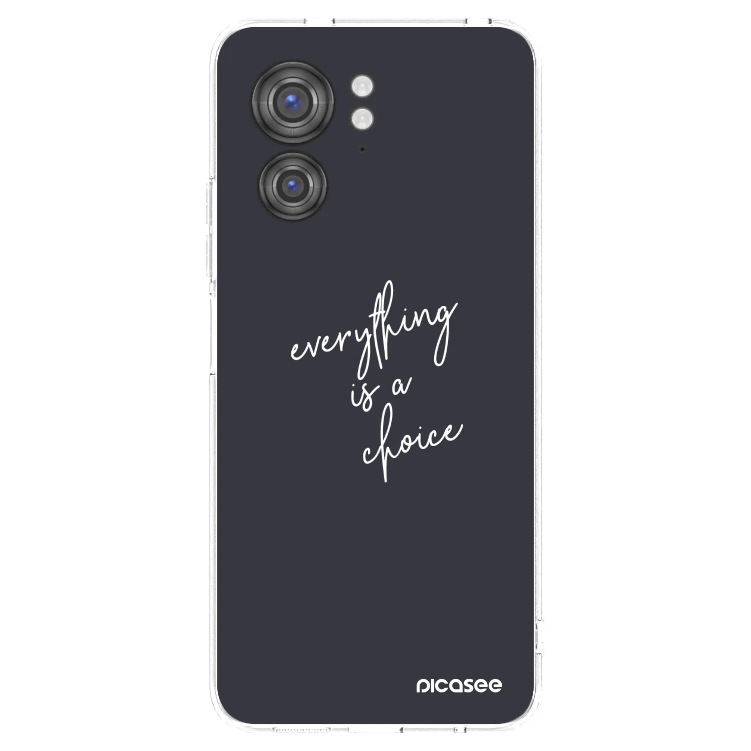 Picasee silikonowe przeźroczyste etui na Motorola Edge 40 - Everything is a choice